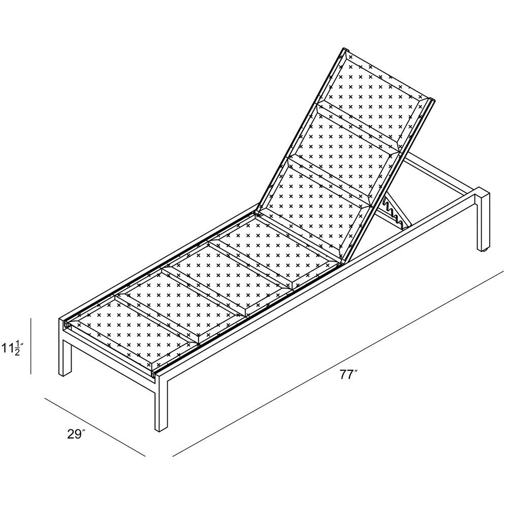 Lift Reclining Chaise Lounge - Black/Black - (Set of 2) HL-LIFT-BK-2RCL-BK by Harmonia Living