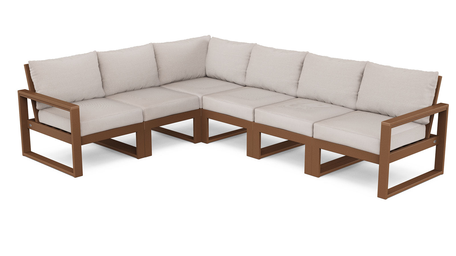 EDGE 6-Piece Modular Deep Seating Sectional Set - Seats 6 PWS523-2 by POLYWOOD