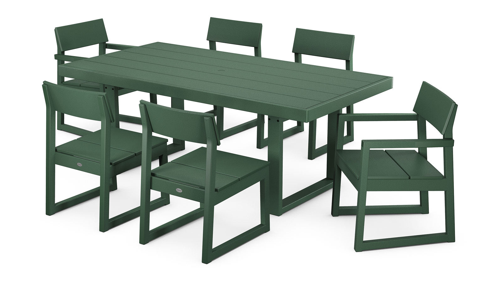 EDGE 7-Piece Dining Set - Seats 6 PWS552-1 by POLYWOOD