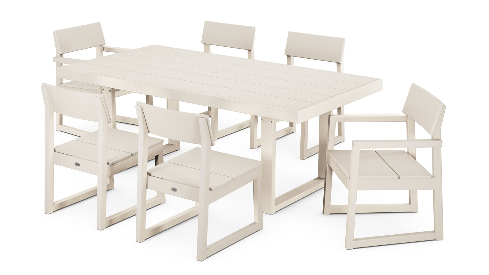 EDGE 7-Piece Dining Set - Seats 6 PWS552-1 by POLYWOOD
