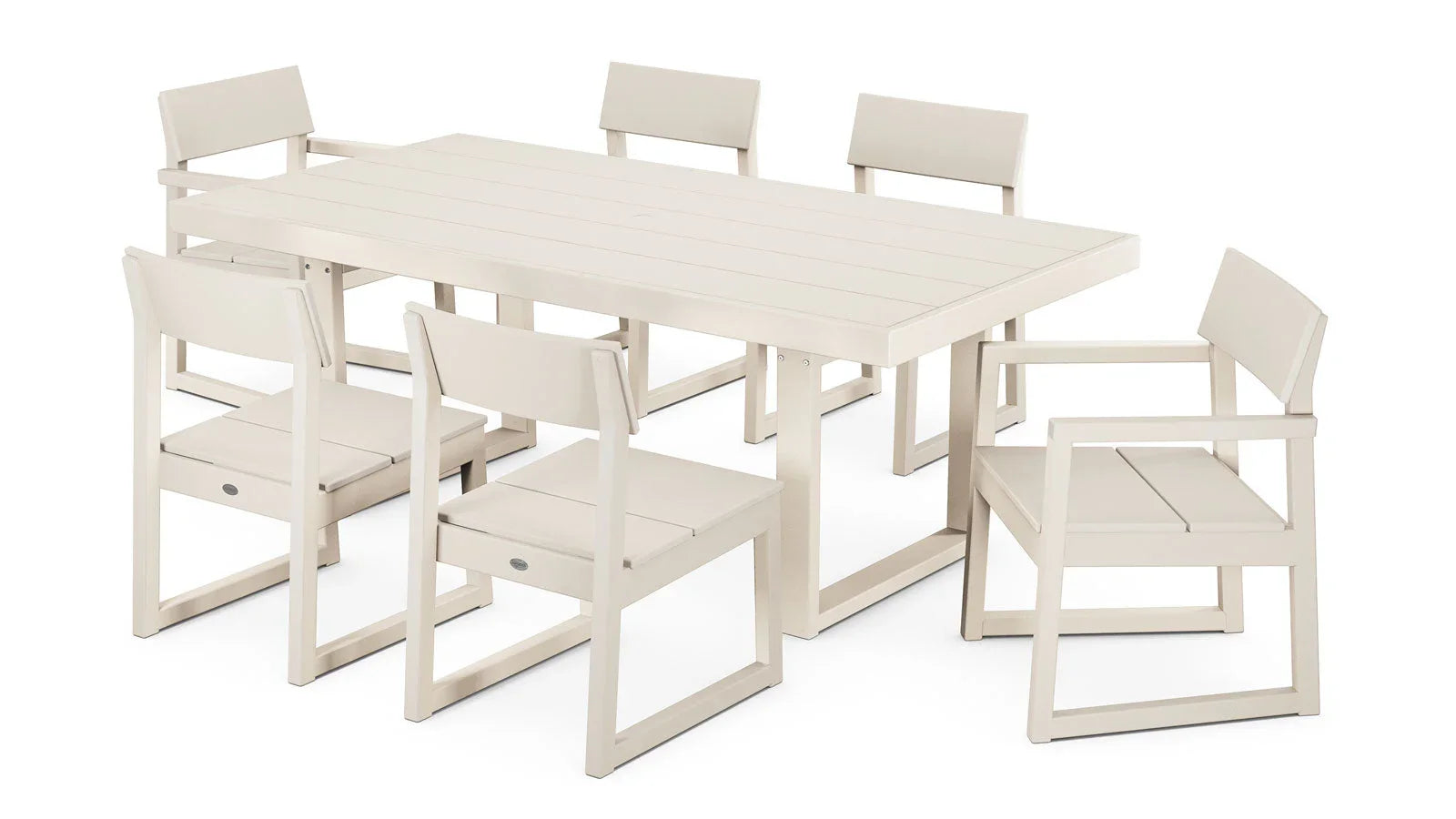 EDGE 7-Piece Dining Set - Seats 6 PWS552-1 by POLYWOOD