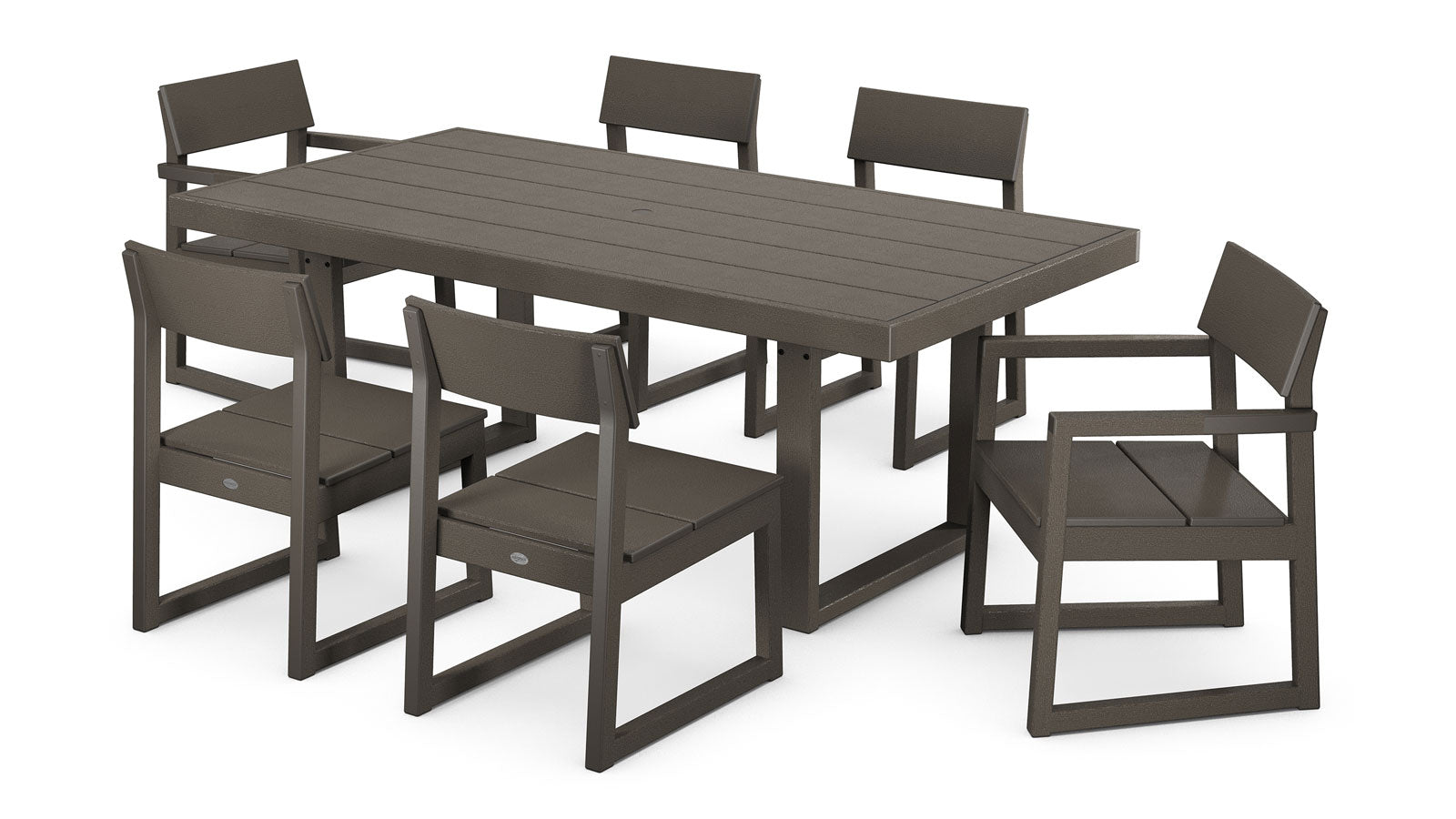EDGE 7-Piece Dining Set - Seats 6 PWS552-1 by POLYWOOD