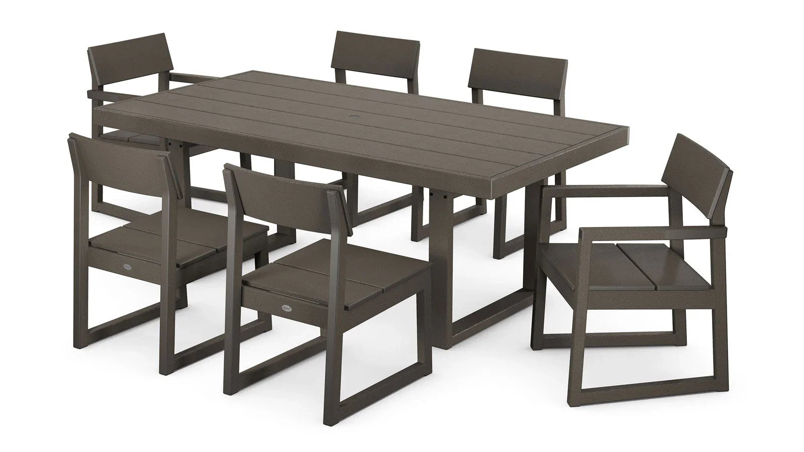 EDGE 7-Piece Dining Set - Seats 6 PWS552-1 by POLYWOOD