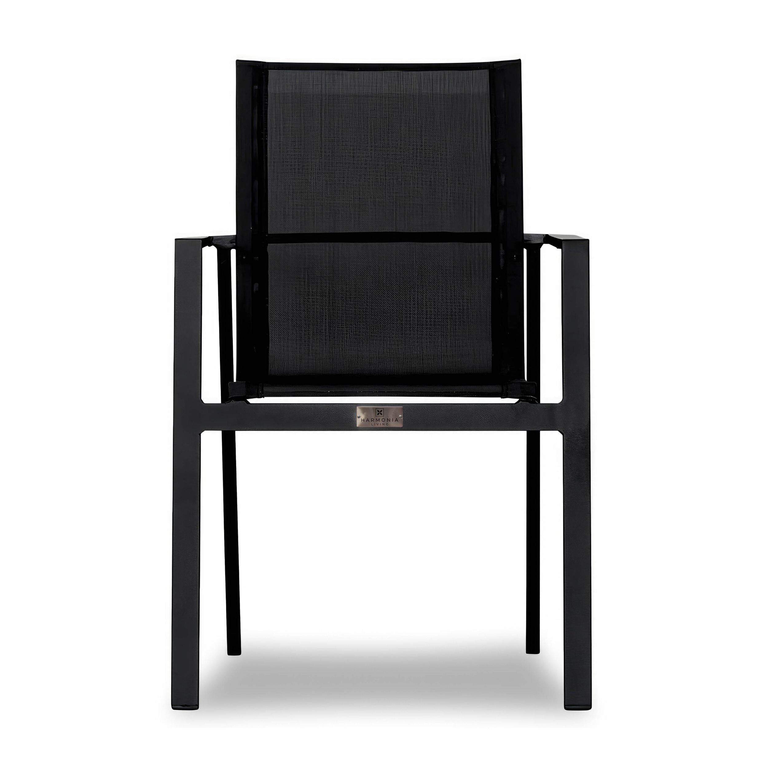 Silo Front View for Lift Dining Arm Chair - Black/Black HL-LIFT-BK-DAC-BK By Harmonia Living