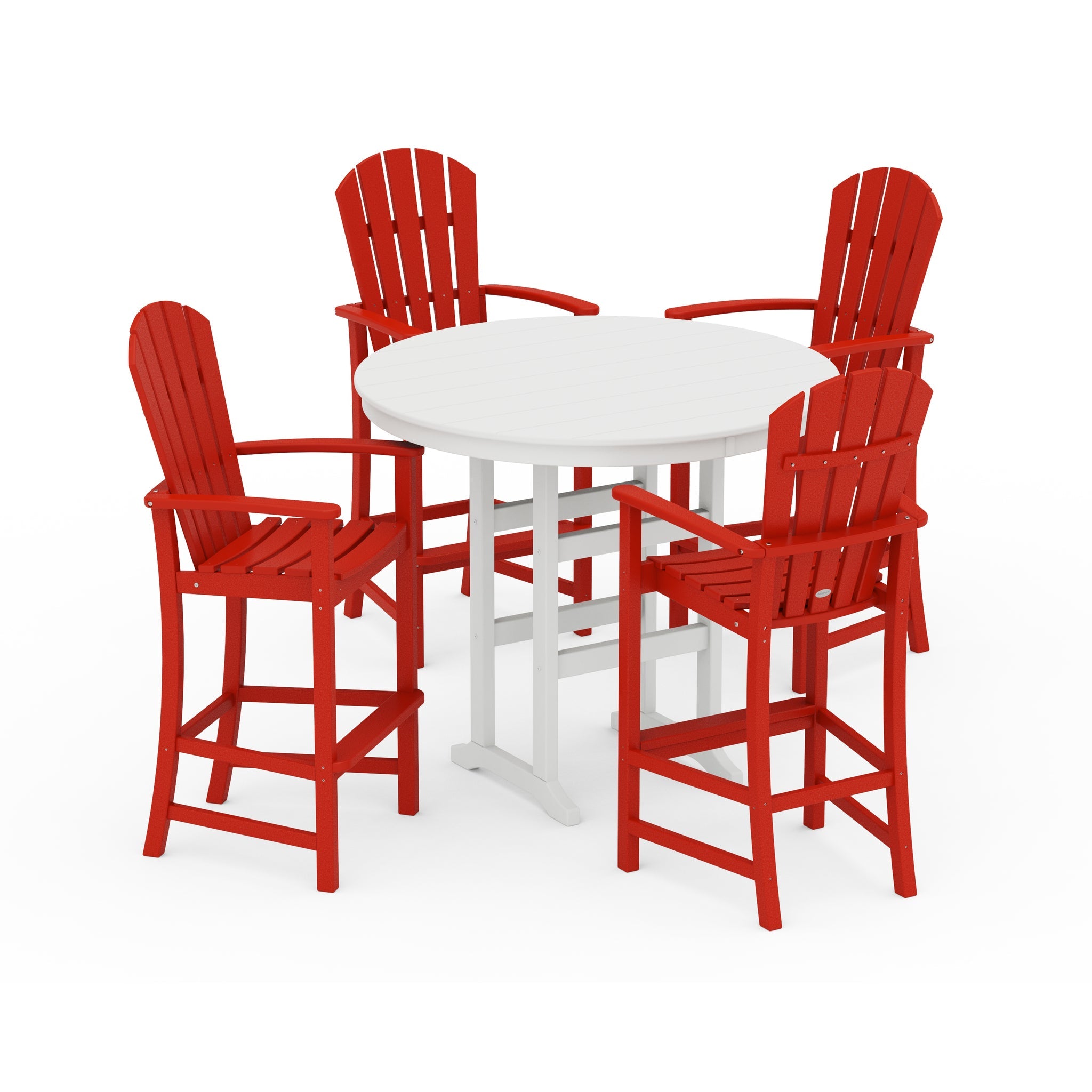 Palm Coast 5-Piece Round Farmhouse Bar Set 12