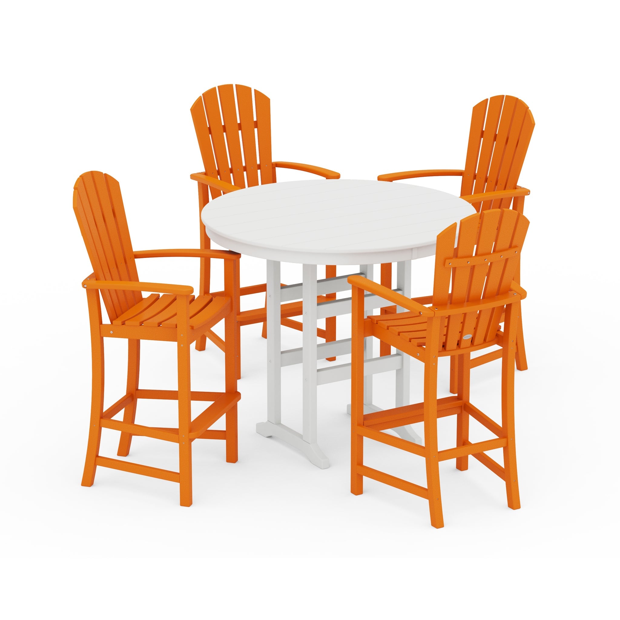 Palm Coast 5-Piece Round Farmhouse Bar Set 13