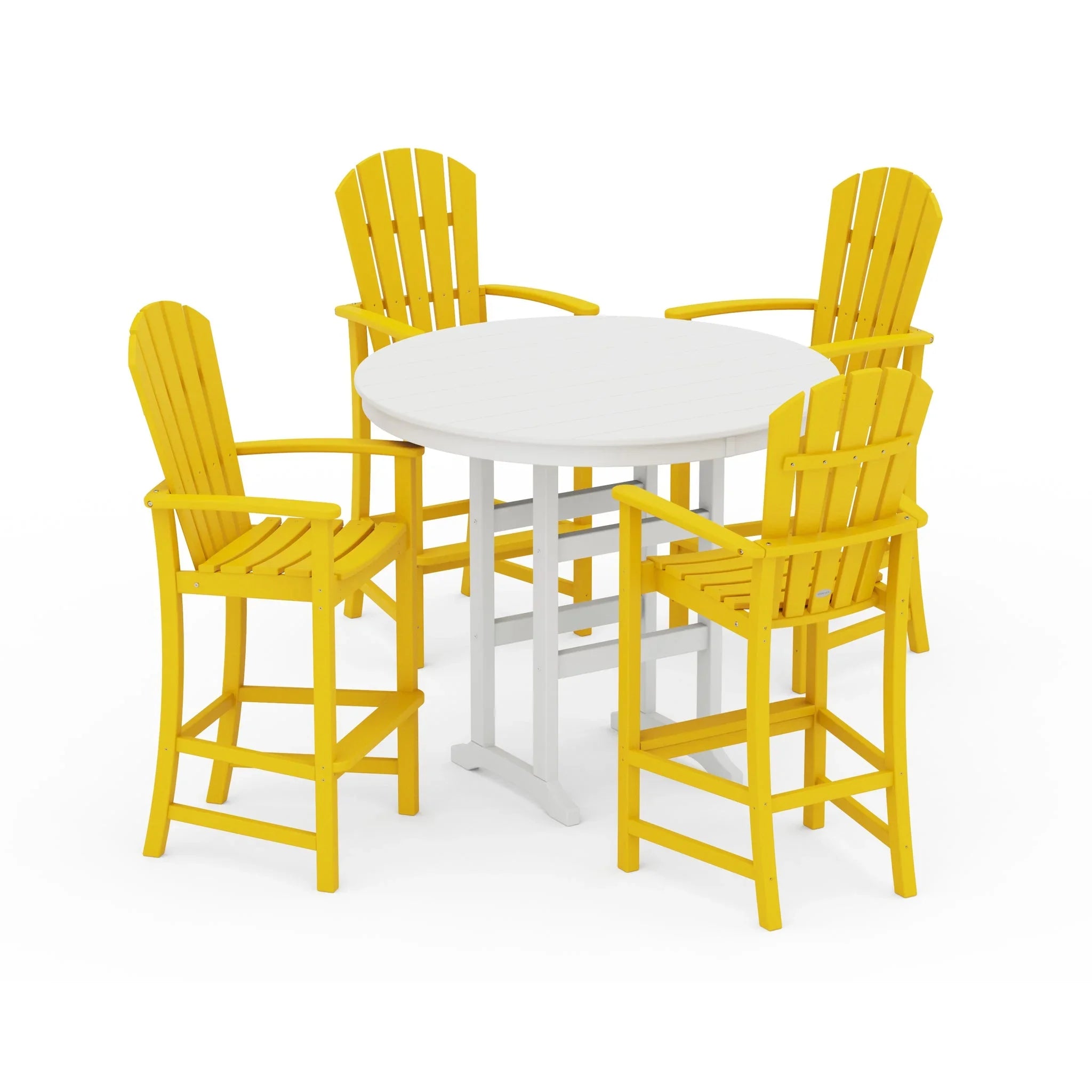 Palm Coast 5-Piece Round Farmhouse Bar Set 8