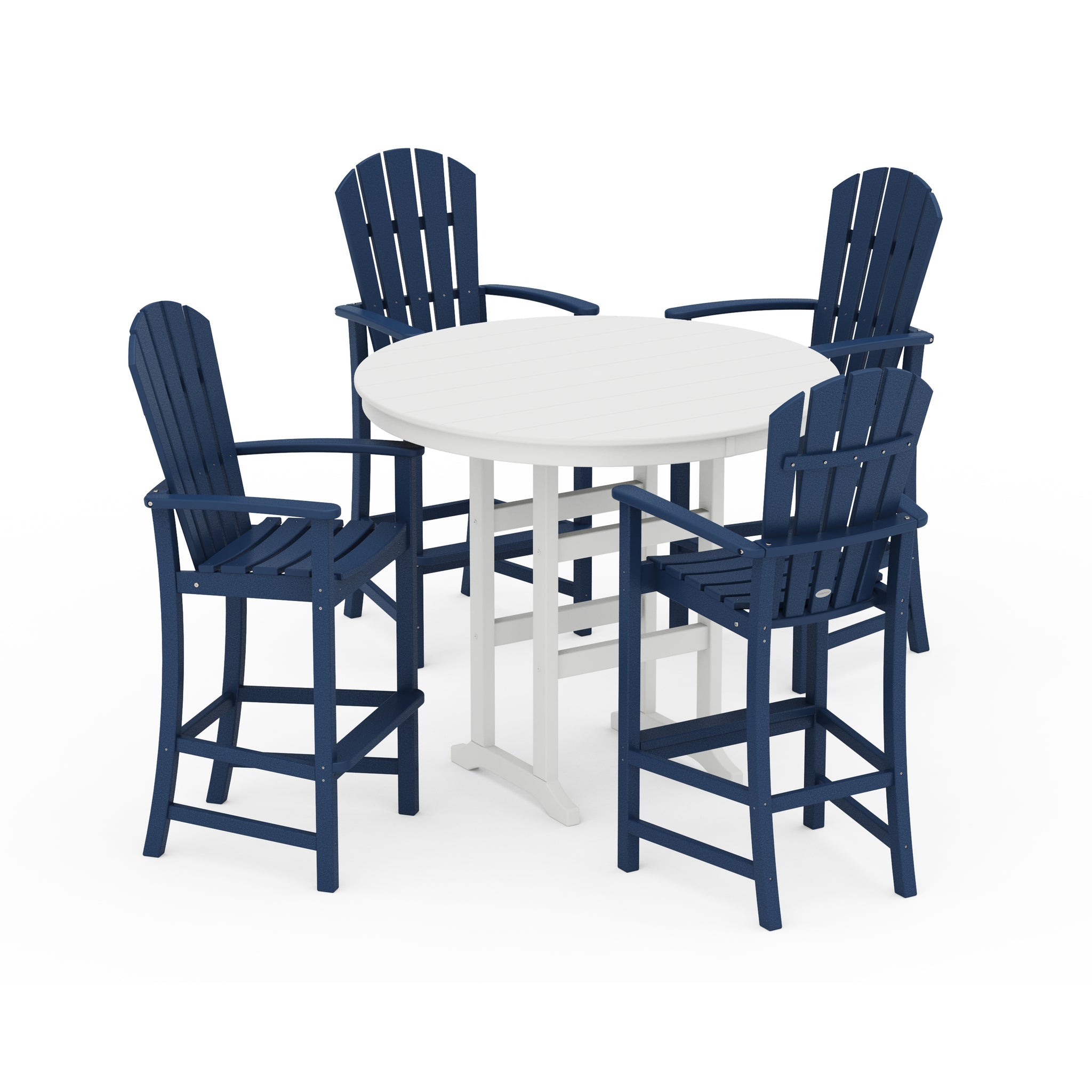 Palm Coast 5-Piece Round Farmhouse Bar Set 10