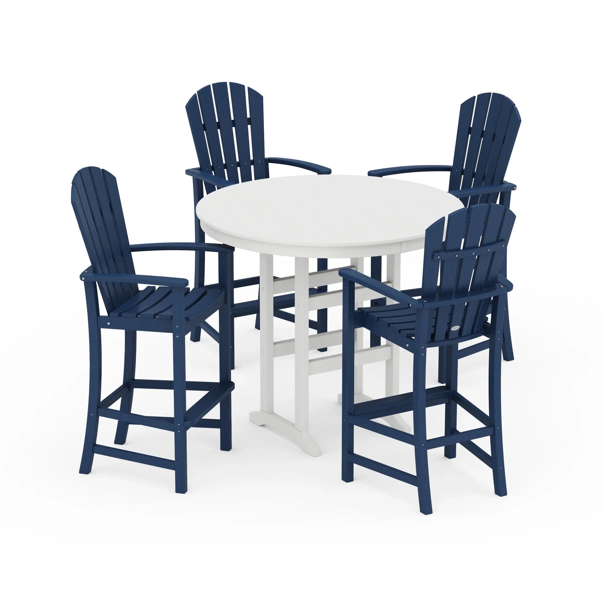 Palm Coast 5-Piece Round Farmhouse Bar Set 10