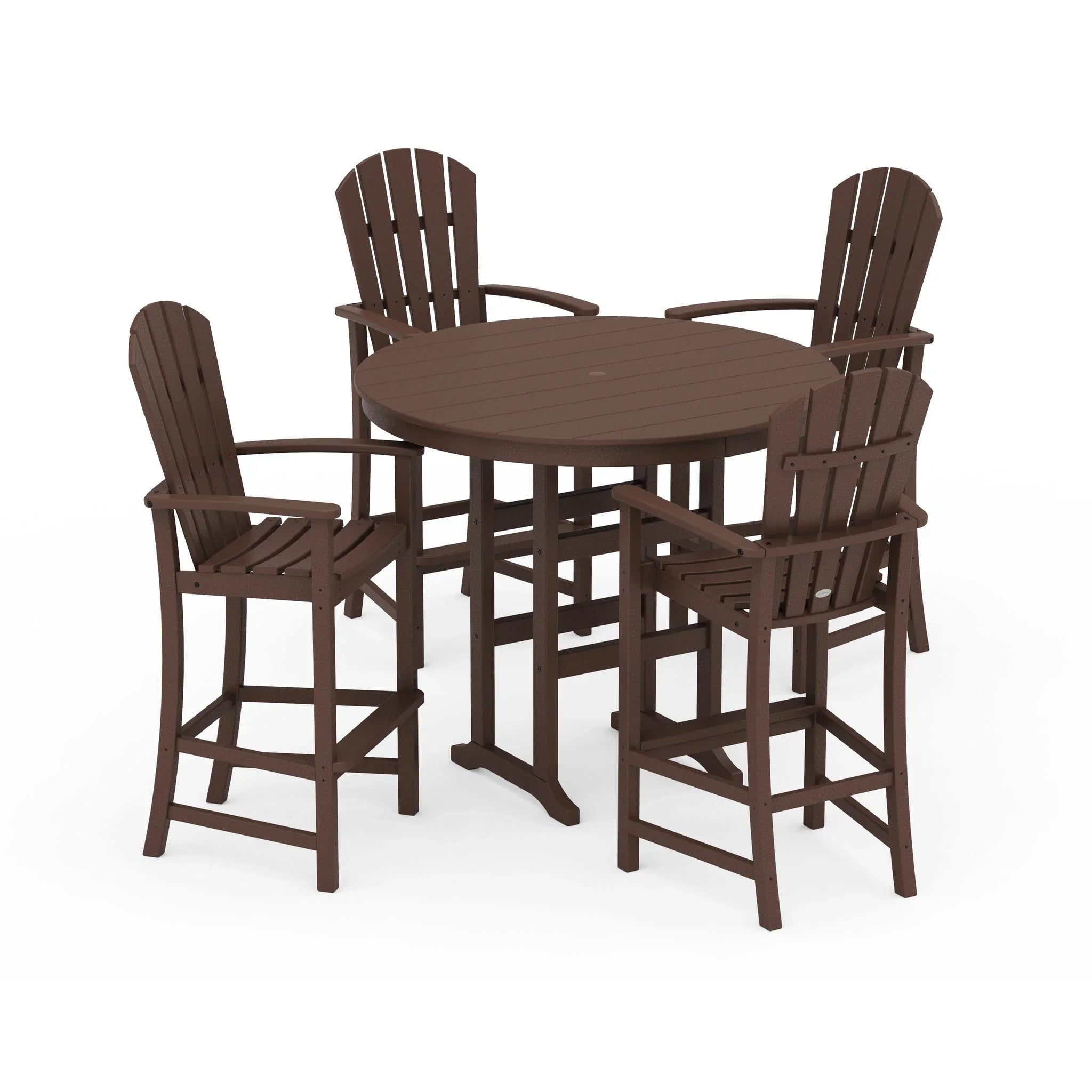 Palm Coast 5-Piece Round Farmhouse Bar Set 3