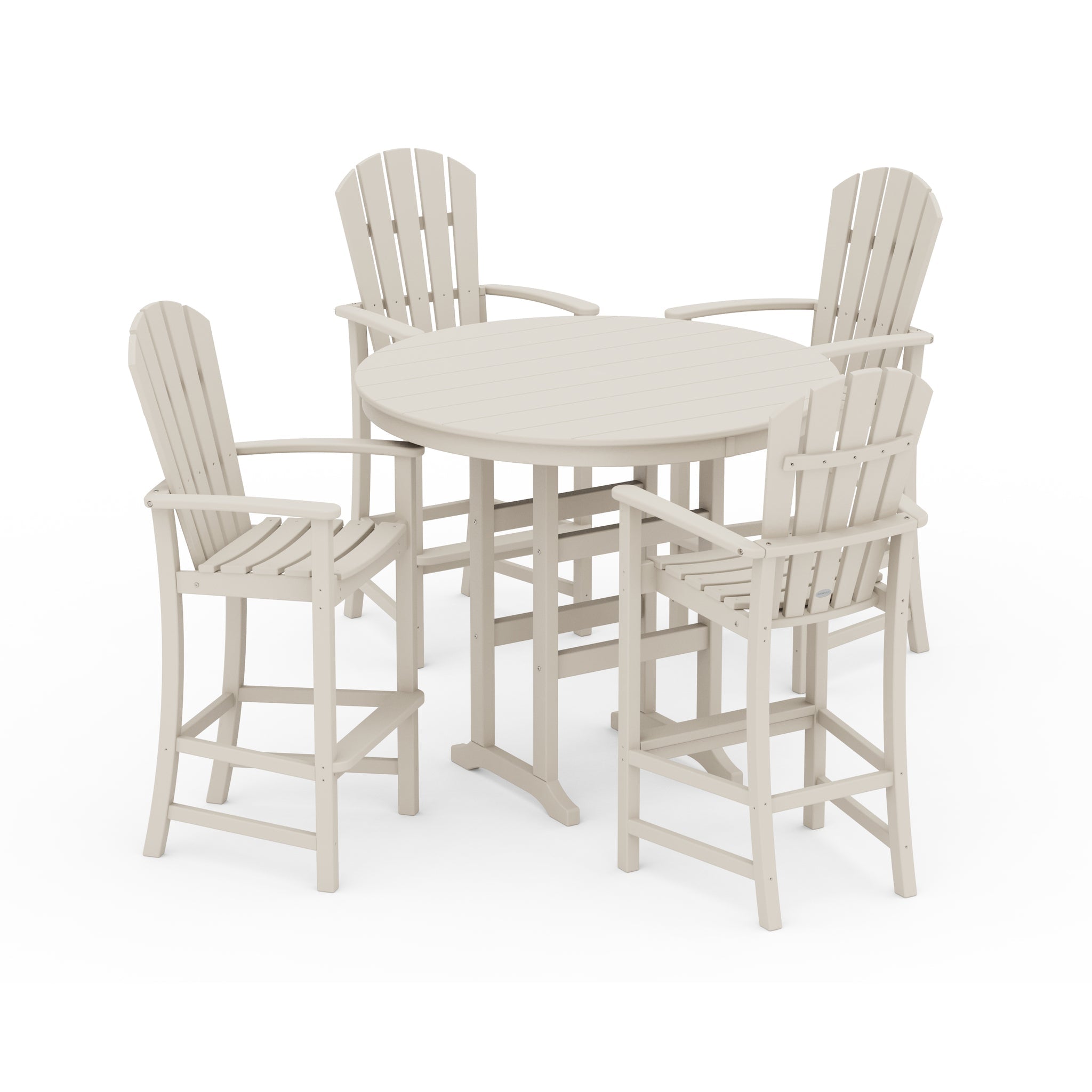 Palm Coast 5-Piece Round Farmhouse Bar Set 5