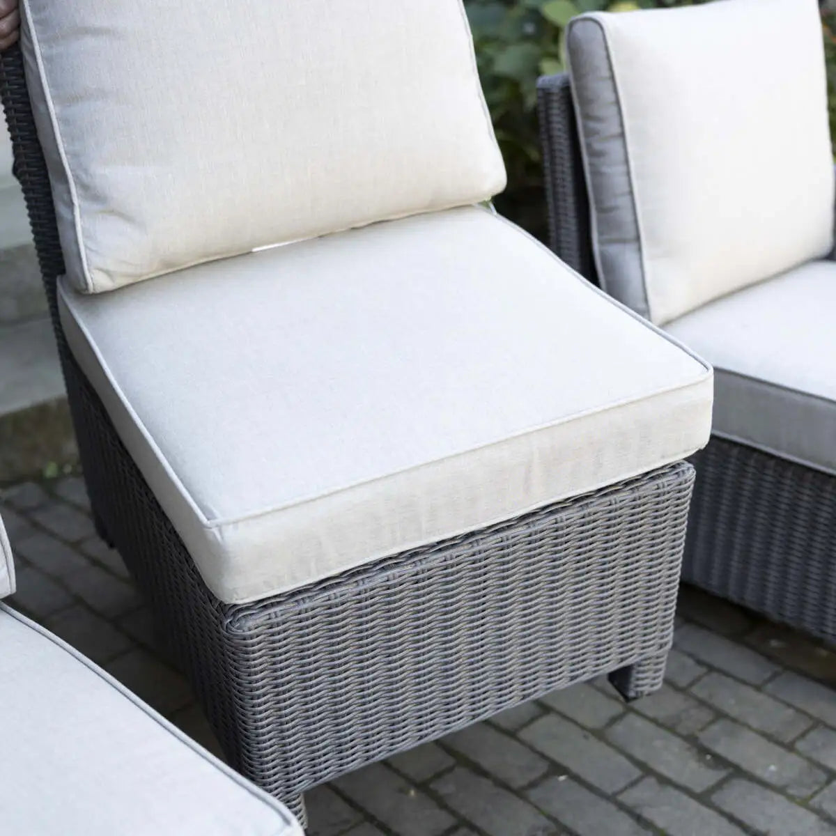 Palma Modular Wicker Corner Set with 37-inch Dining Table