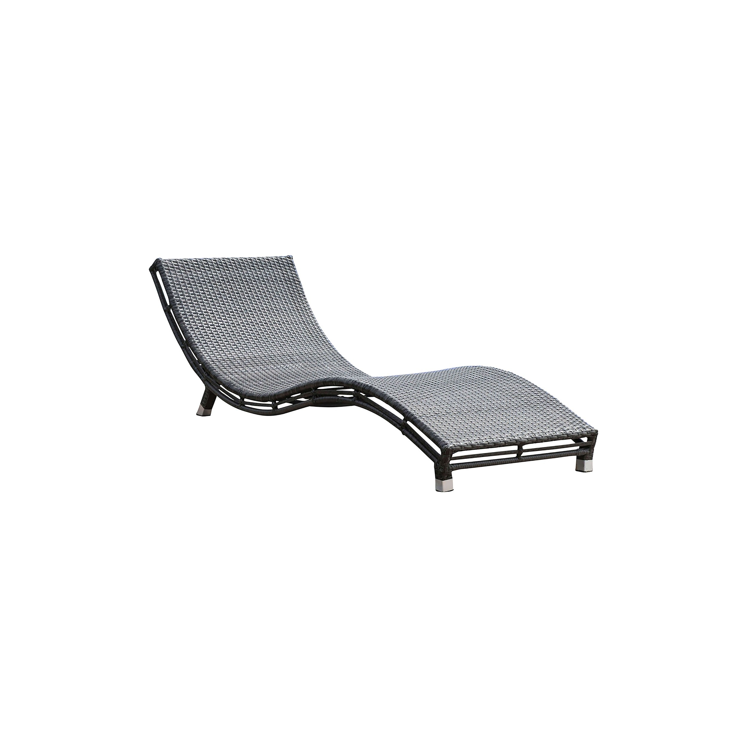 Panama Jack Graphite Curved Chaise Lounge