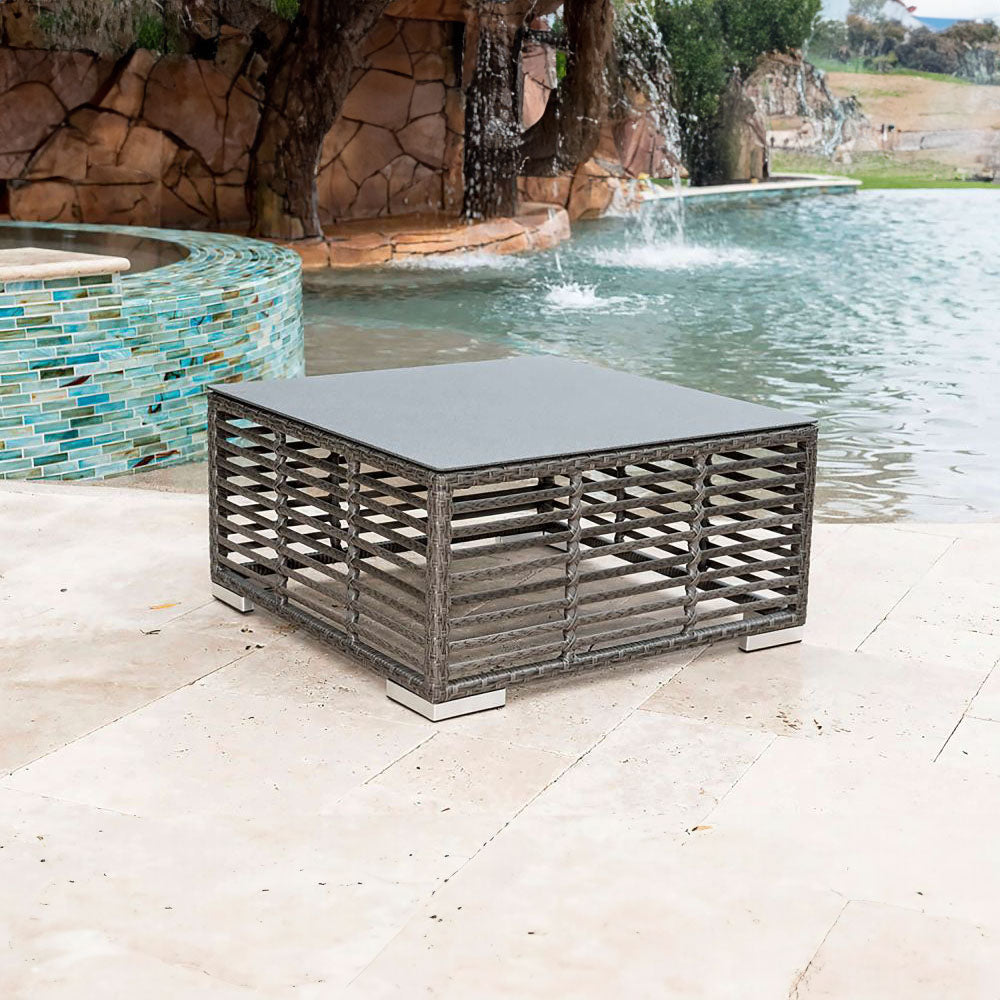 Panama Jack Graphite 28 inch Square Coffee Table