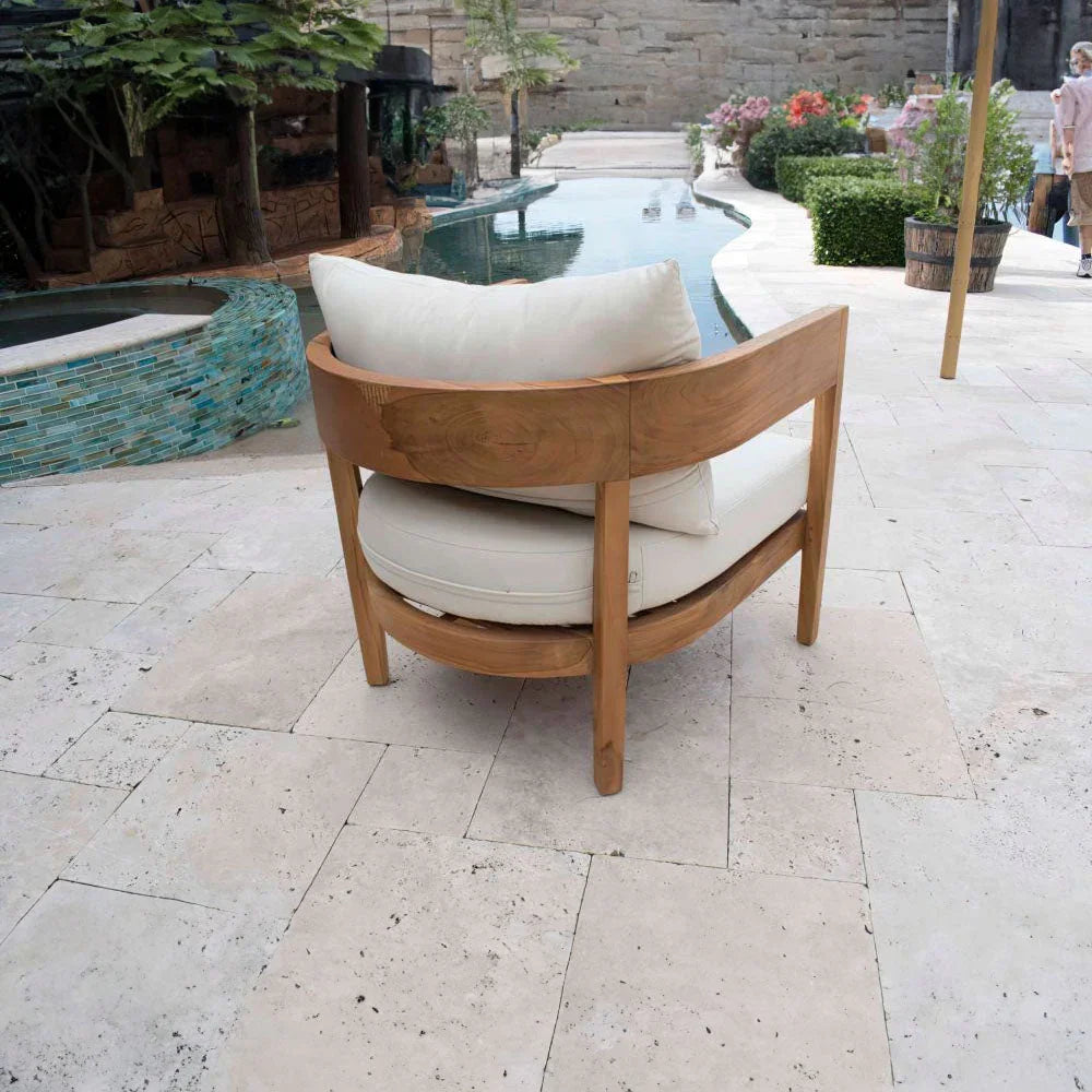 Panama Jack Bali Teak Cushioned Lounge Chair