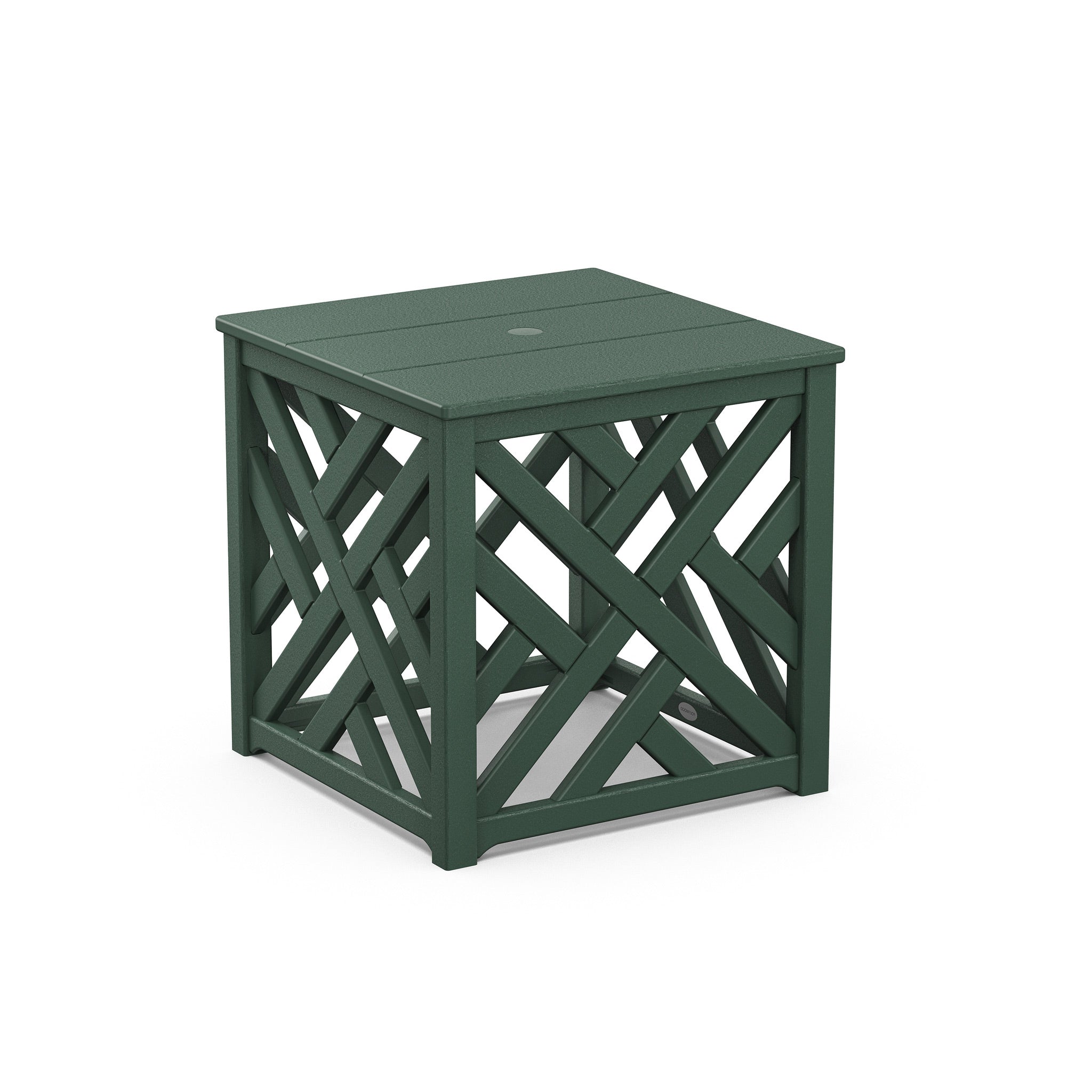 POLYWOOD Chippendale Accent Table with Umbrella Hole 3