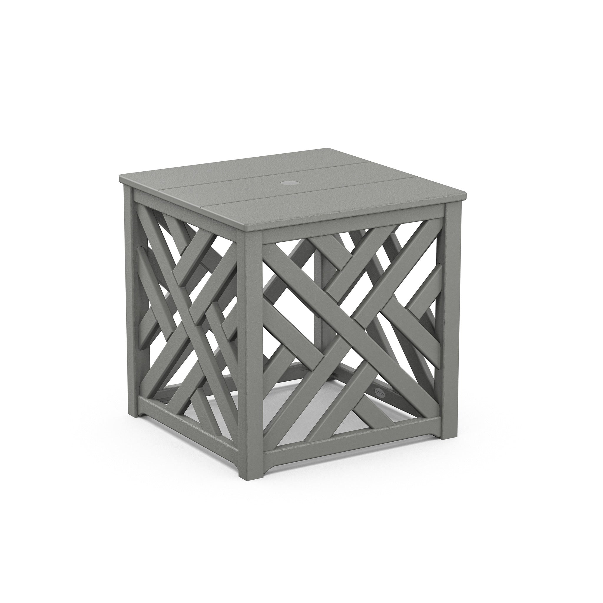 POLYWOOD Chippendale Accent Table with Umbrella Hole 2