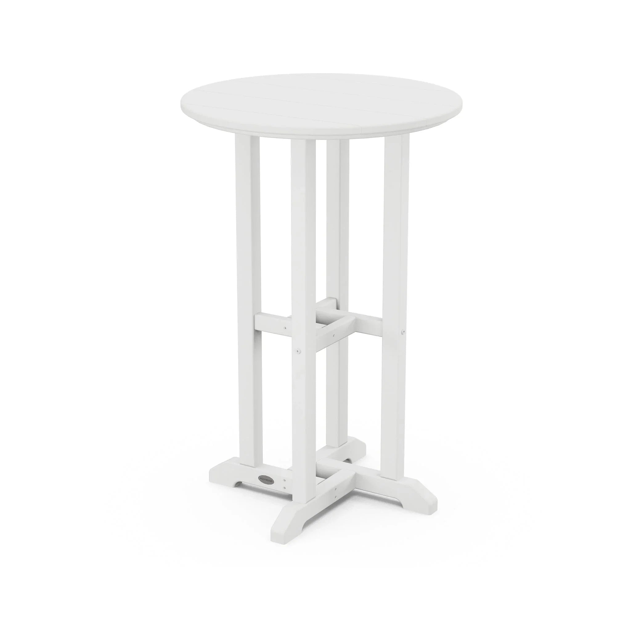 POLYWOOD Farmhouse 24" Round Counter Bistro Table 6