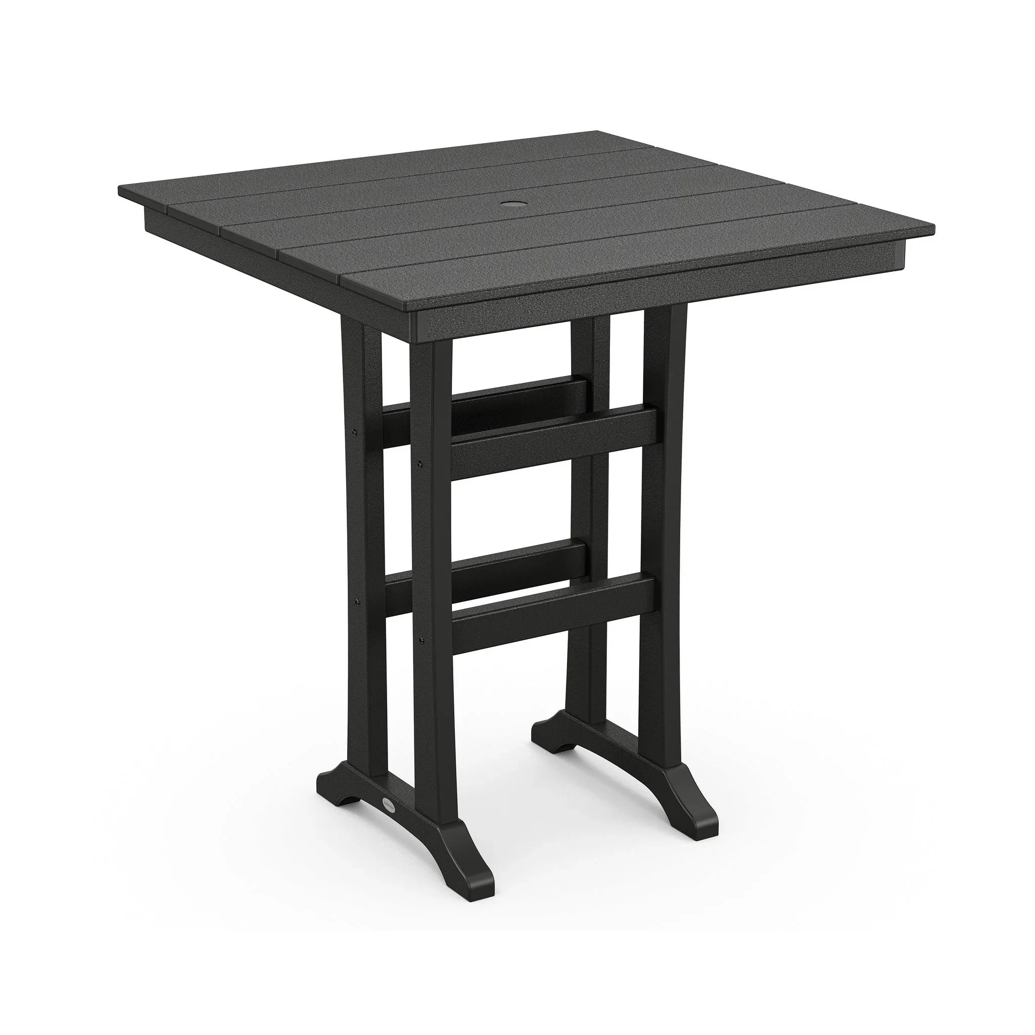 POLYWOOD Farmhouse Trestle 37" Square Bar Table 1