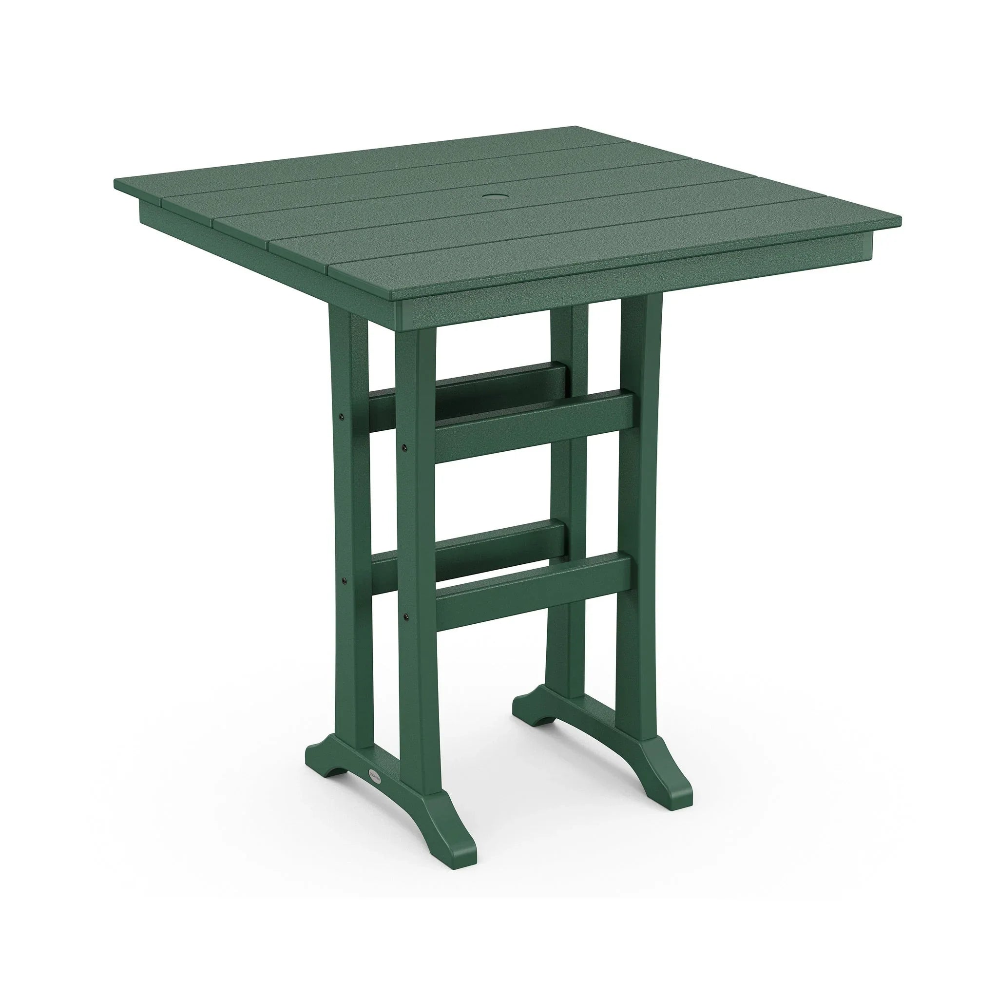 POLYWOOD Farmhouse Trestle 37" Square Bar Table 3