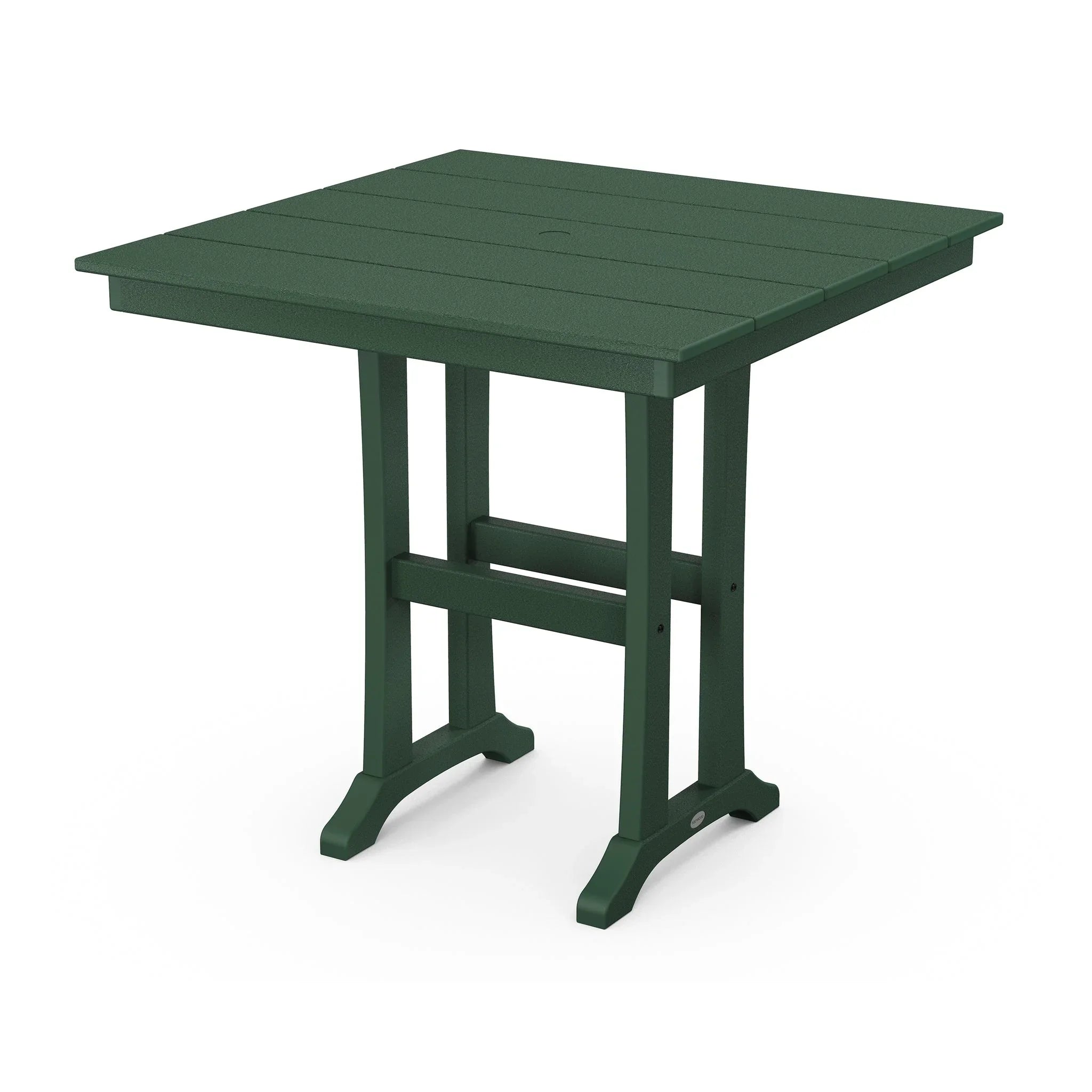 POLYWOOD Farmhouse Trestle 37" Square Counter Table 3