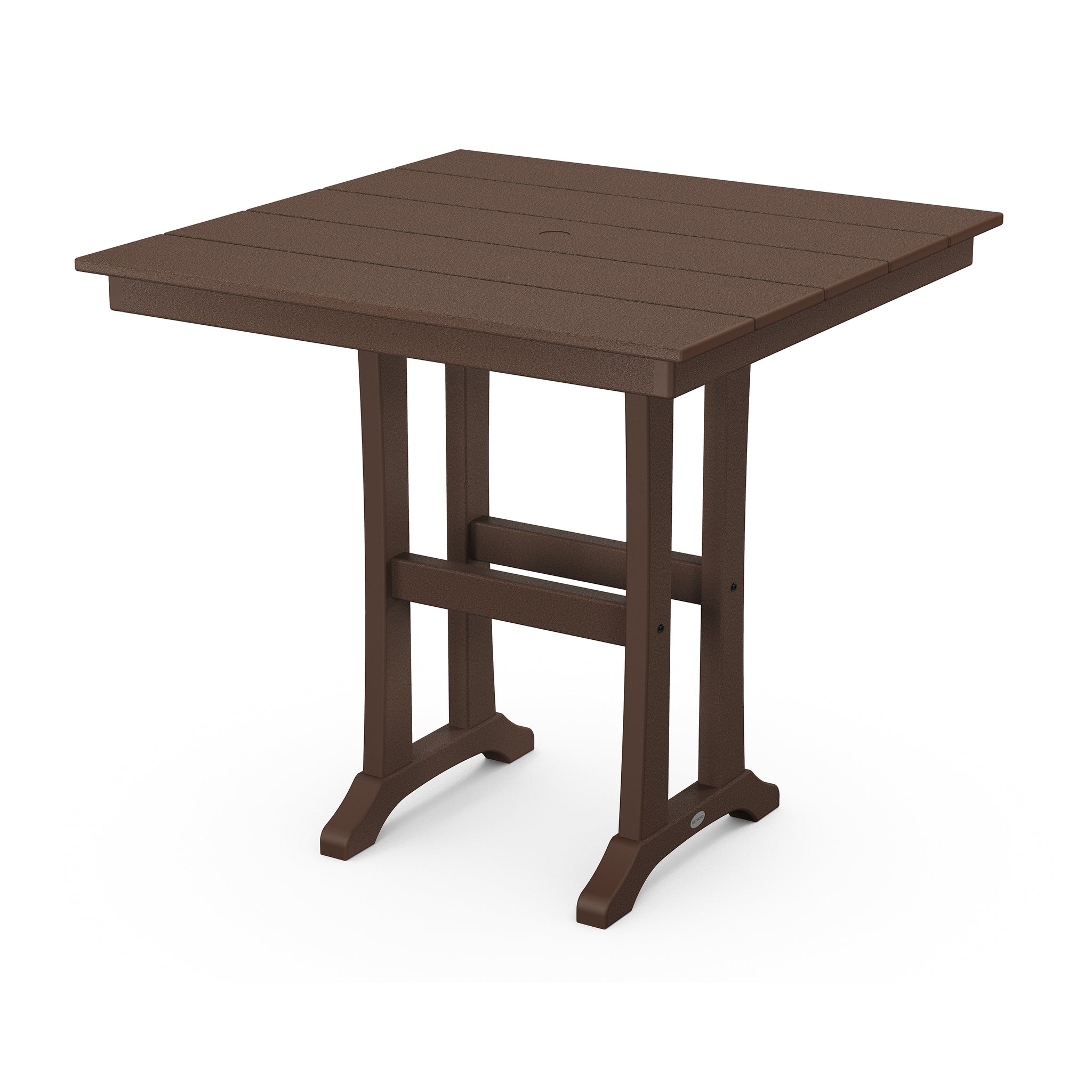 POLYWOOD Farmhouse Trestle 37" Square Counter Table 4