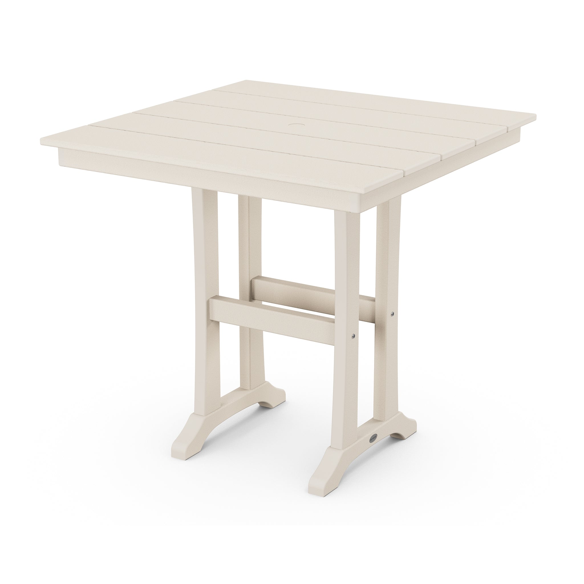 POLYWOOD Farmhouse Trestle 37" Square Counter Table 7