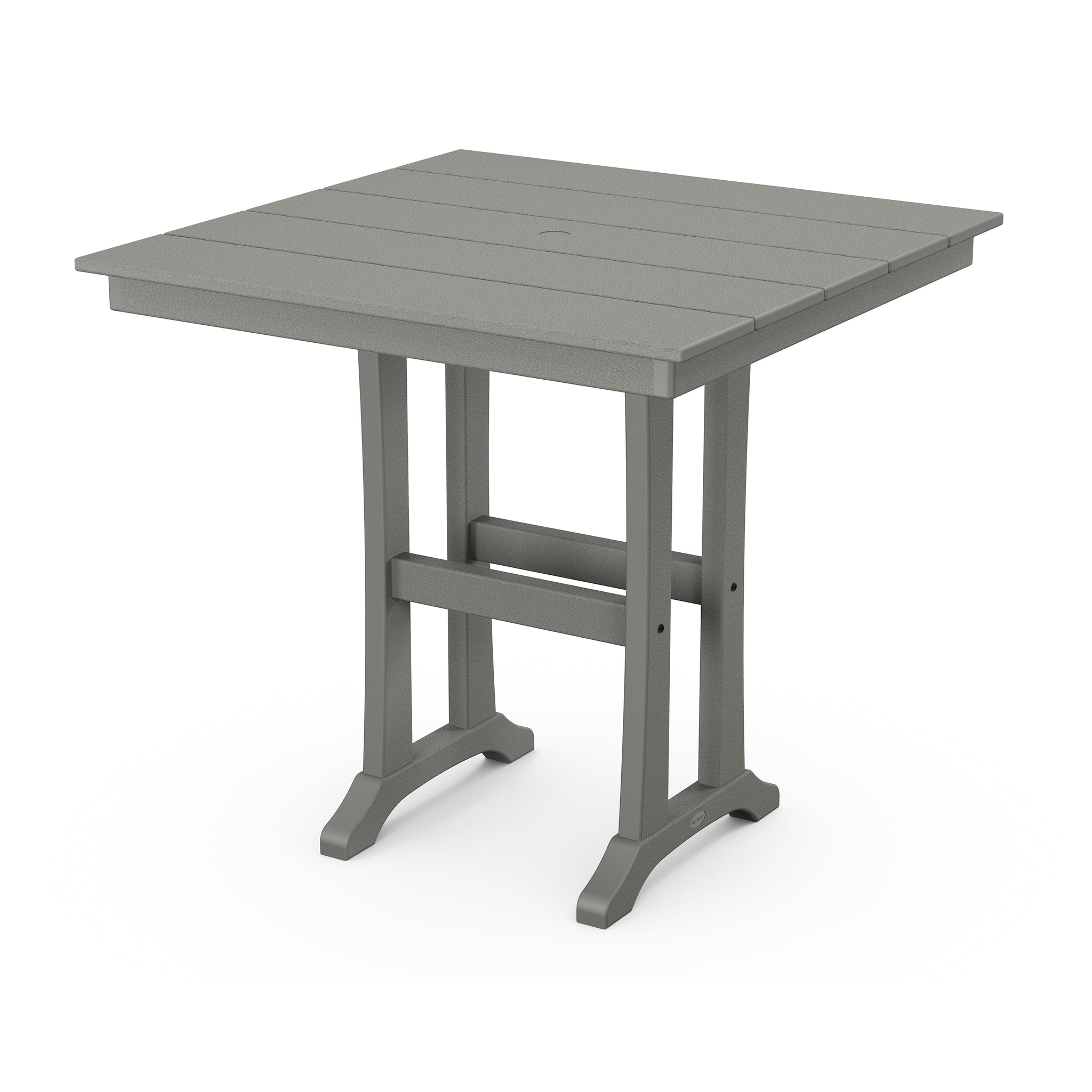 POLYWOOD Farmhouse Trestle 37" Square Counter Table 2