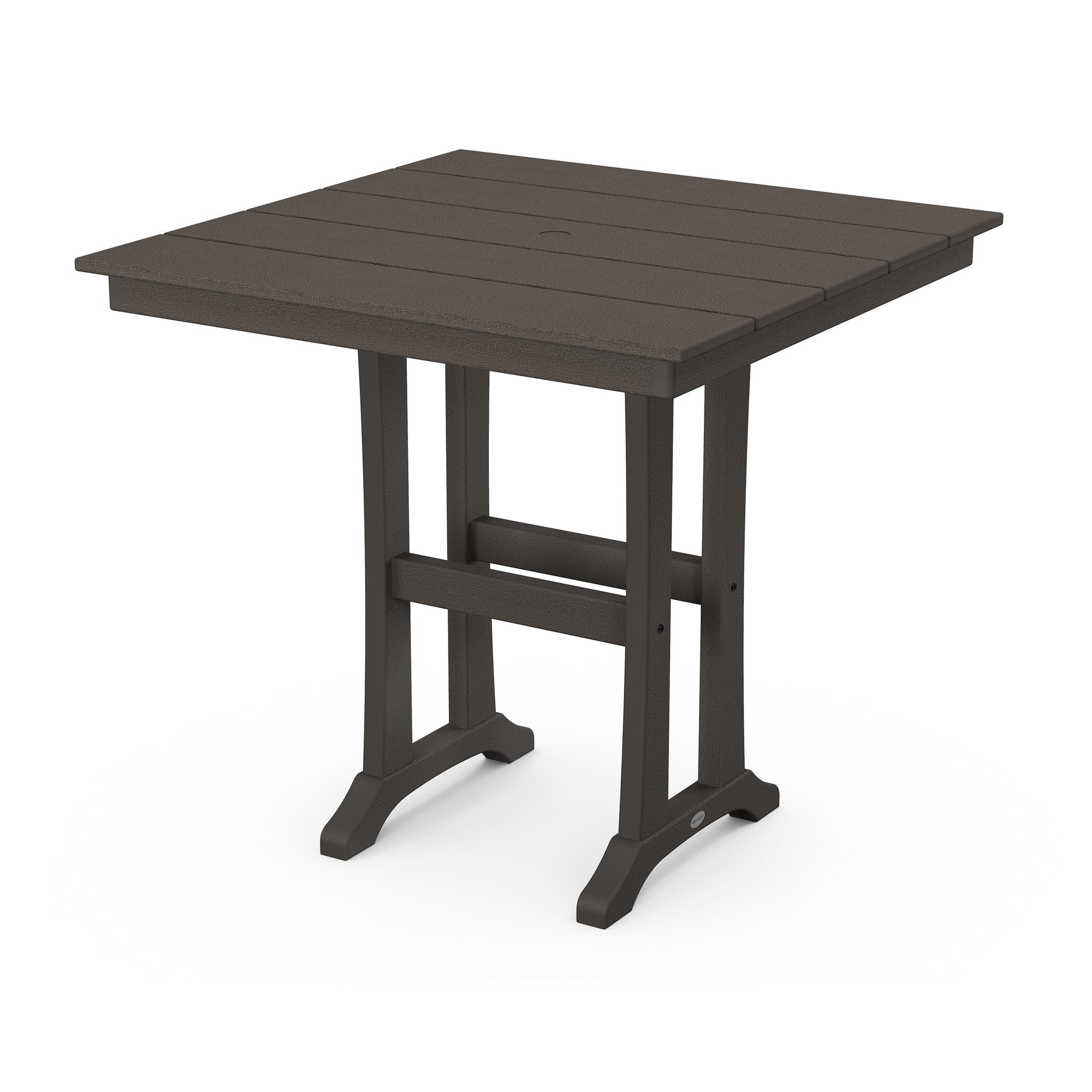 POLYWOOD Farmhouse Trestle 37" Square Counter Table 8