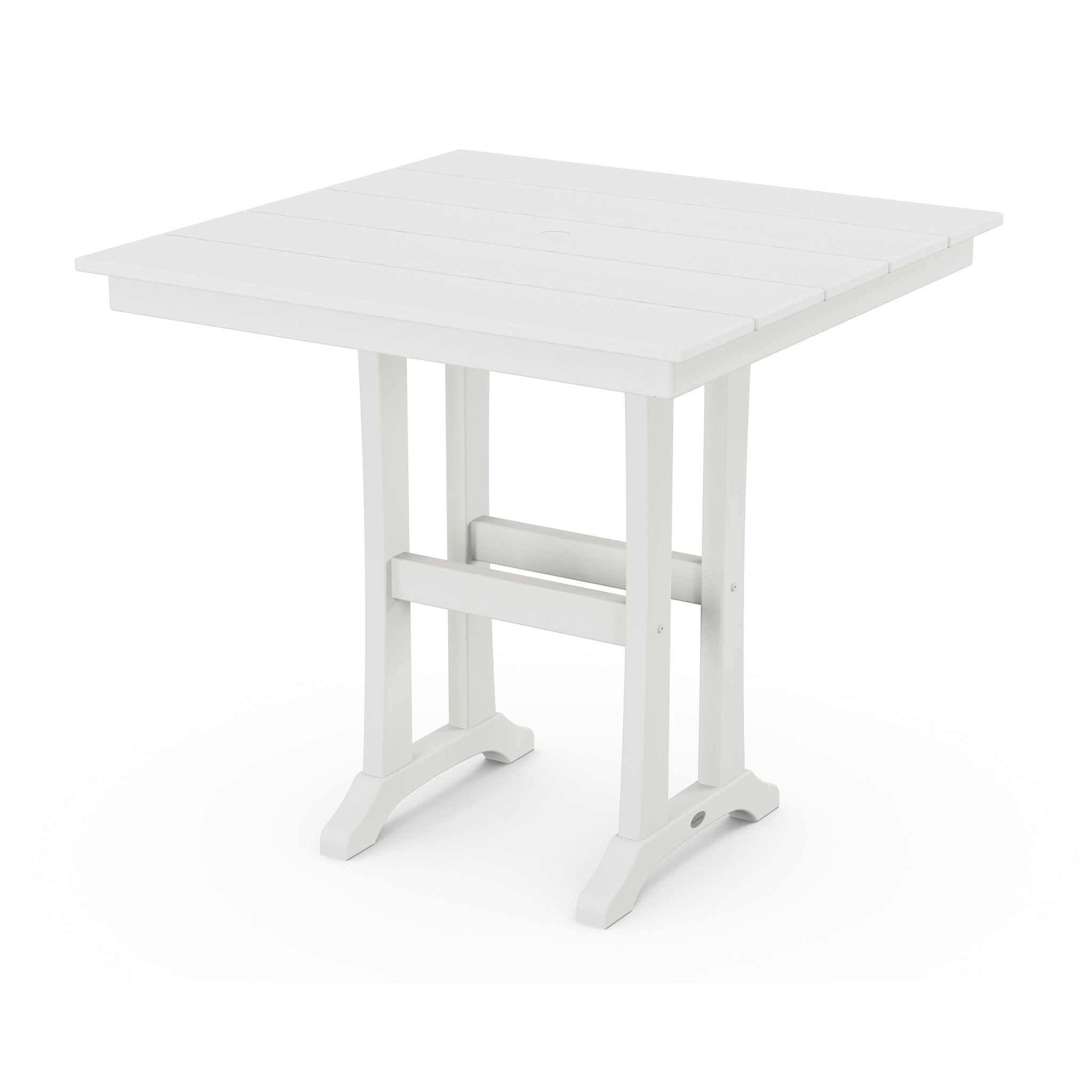 POLYWOOD Farmhouse Trestle 37" Square Counter Table 10