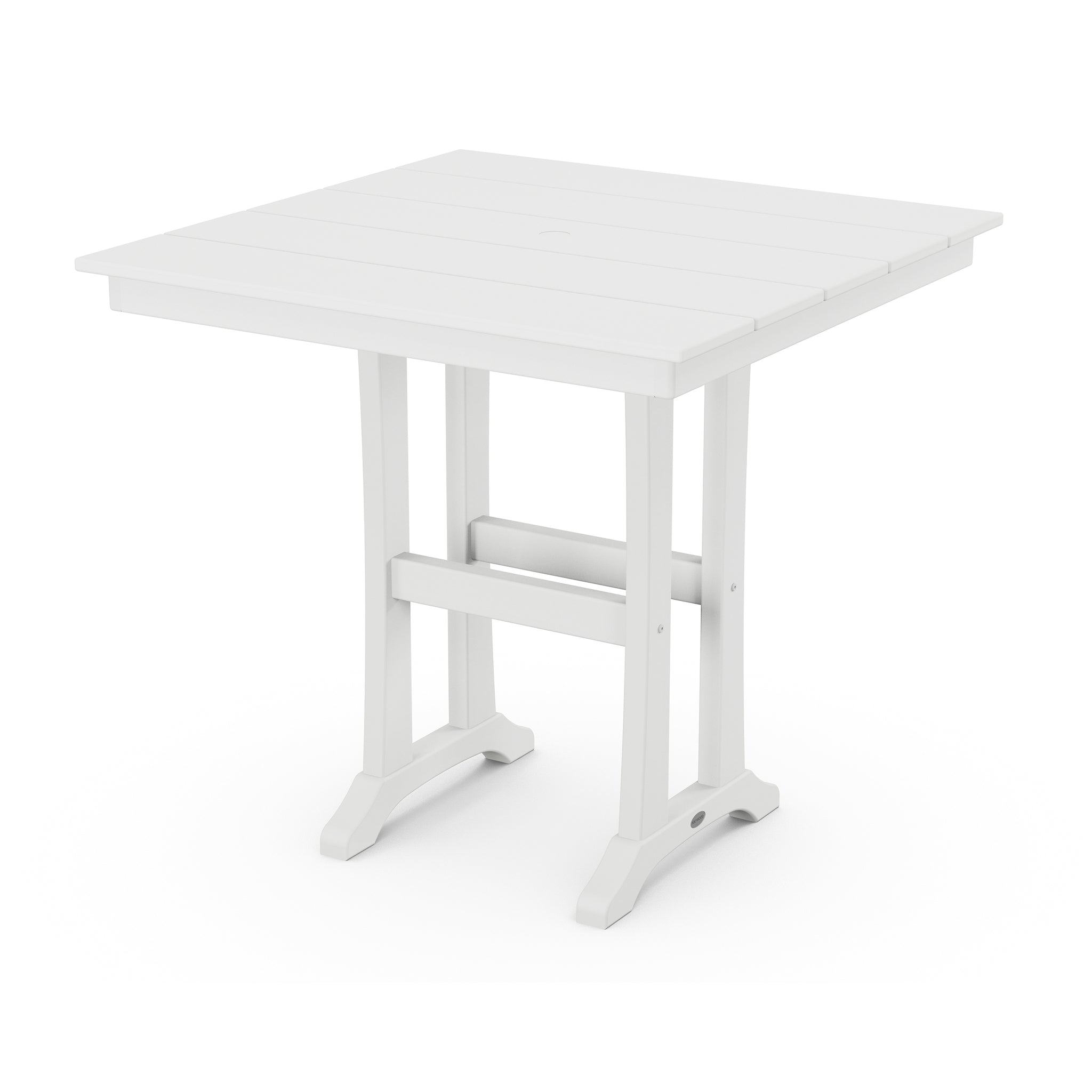 POLYWOOD Farmhouse Trestle 37" Square Counter Table 6