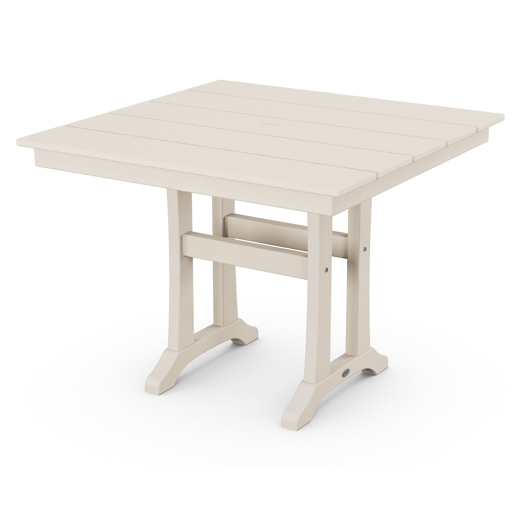 POLYWOOD Farmhouse Trestle 37" Square Dining Table 7