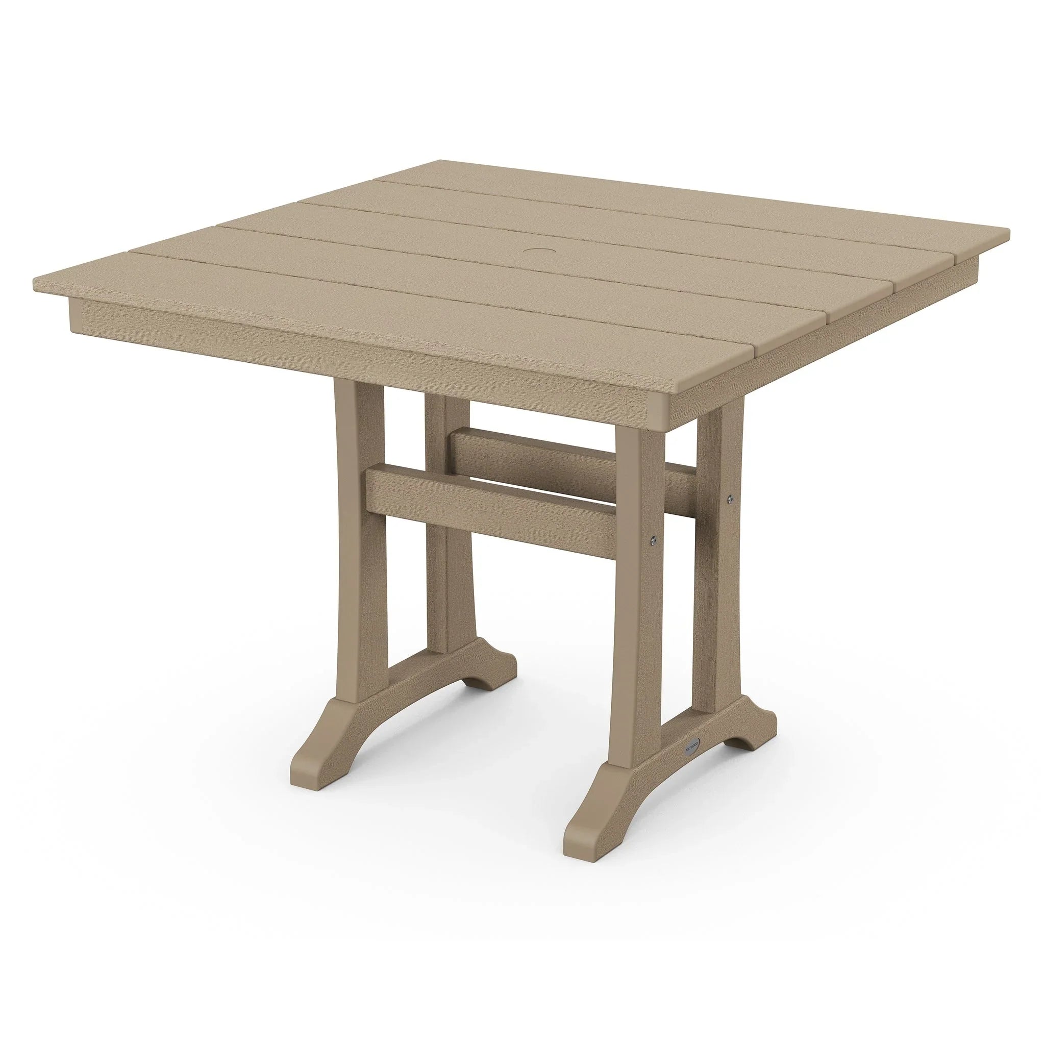 POLYWOOD Farmhouse Trestle 37" Square Dining Table 9