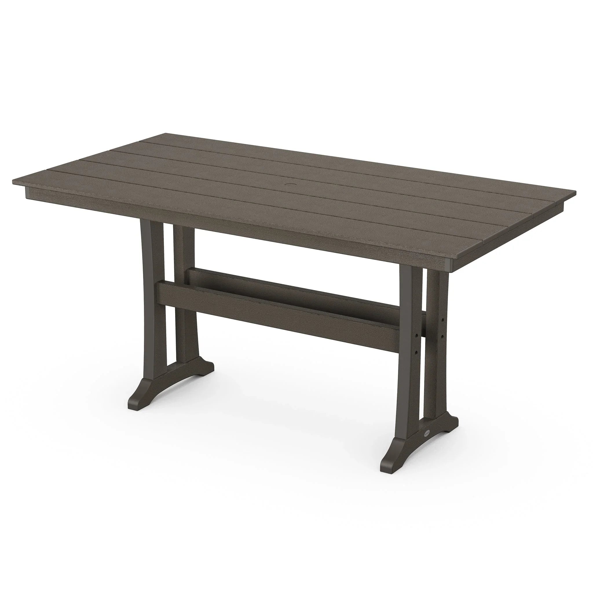 POLYWOOD Farmhouse Trestle 37" x 72" Counter Table 8