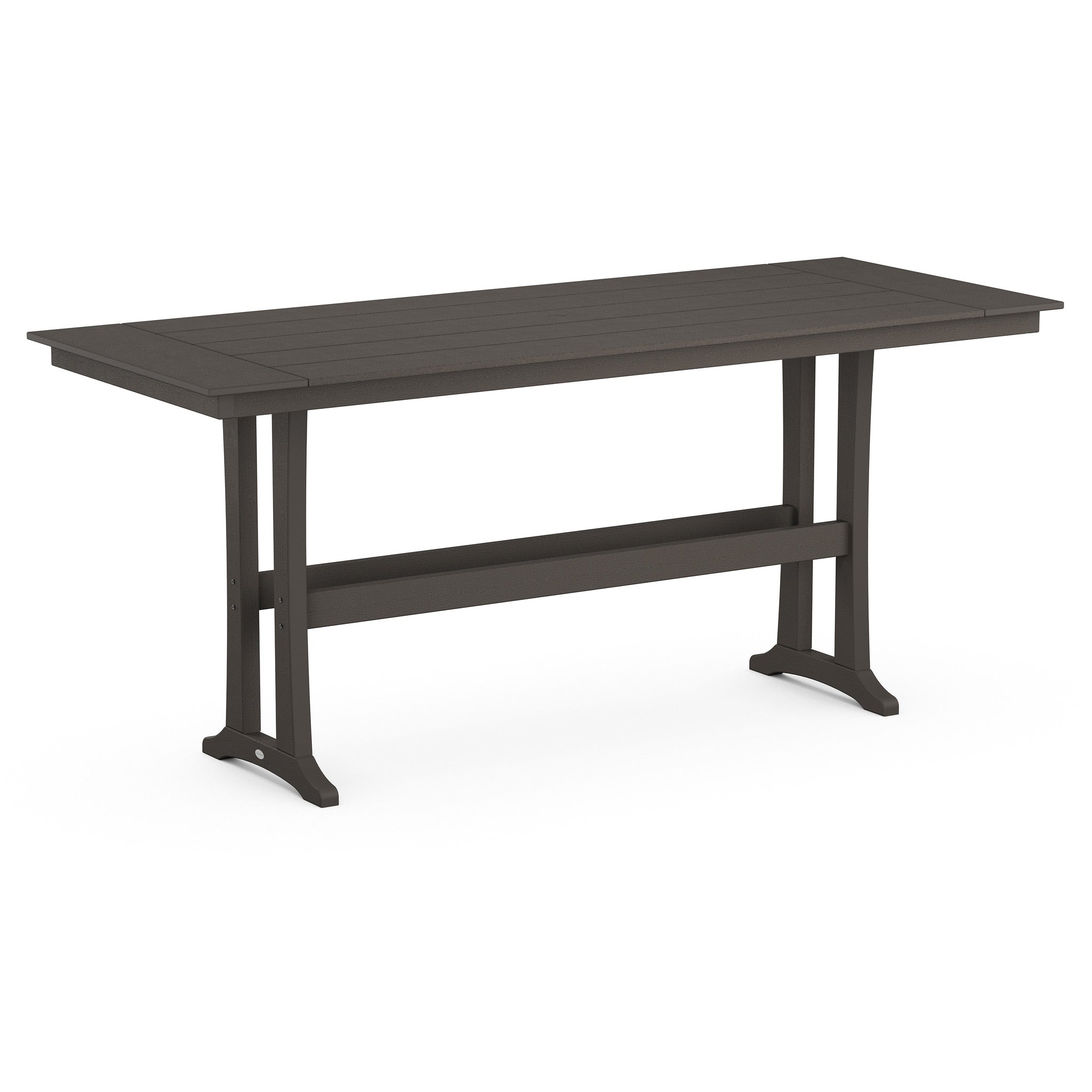 POLYWOOD Farmhouse Trestle 38" x 96" Bar Table 8