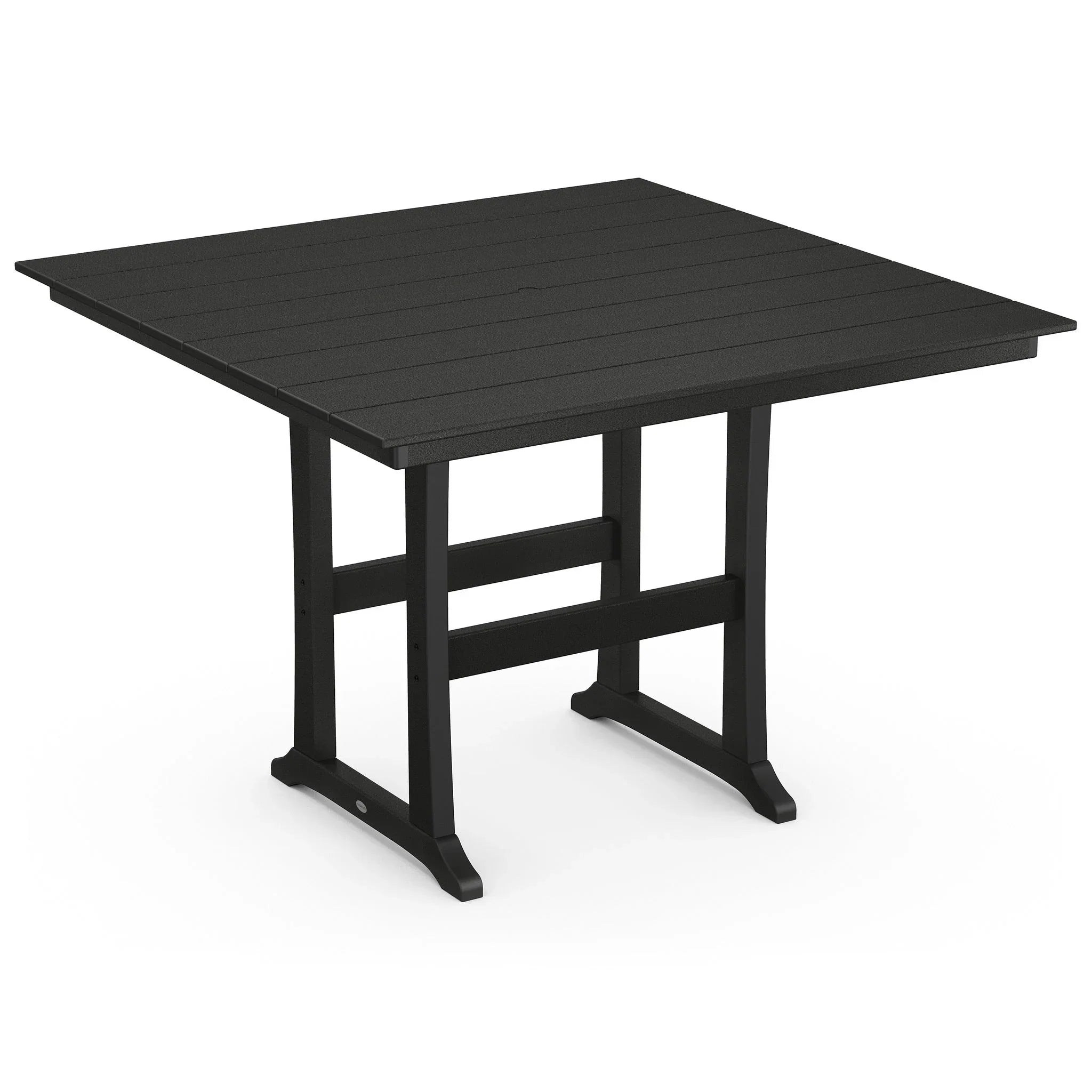 POLYWOOD Farmhouse Trestle 59" Square Bar Table 1