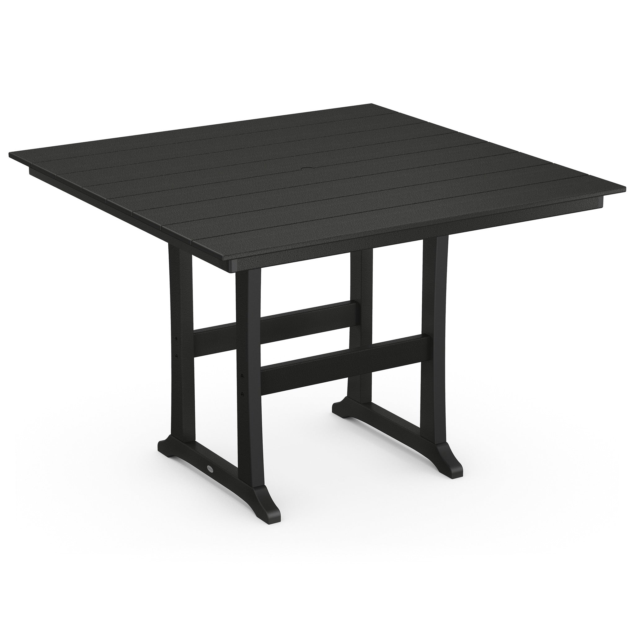 POLYWOOD Farmhouse Trestle 59" Square Bar Table 1