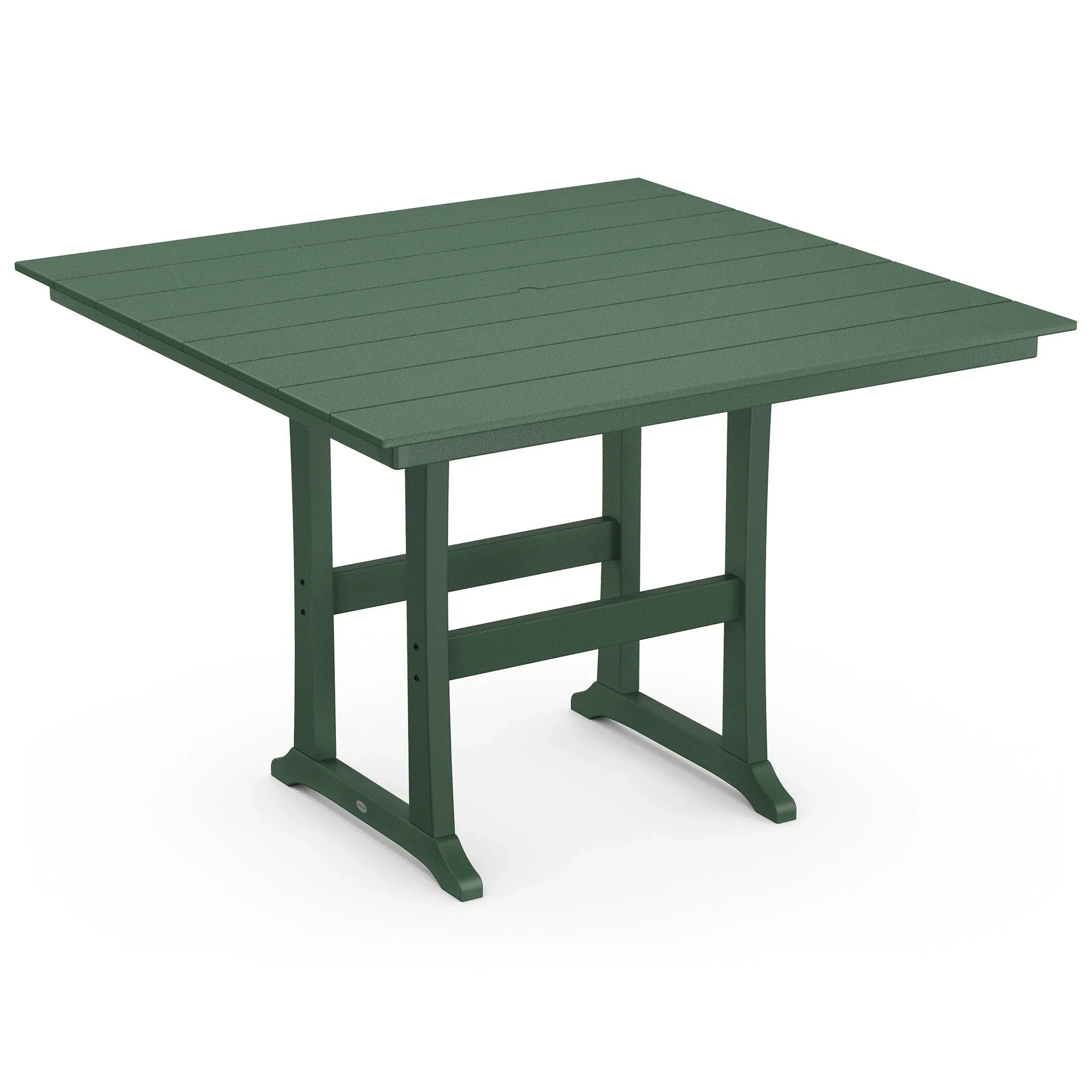 POLYWOOD Farmhouse Trestle 59" Square Bar Table 3
