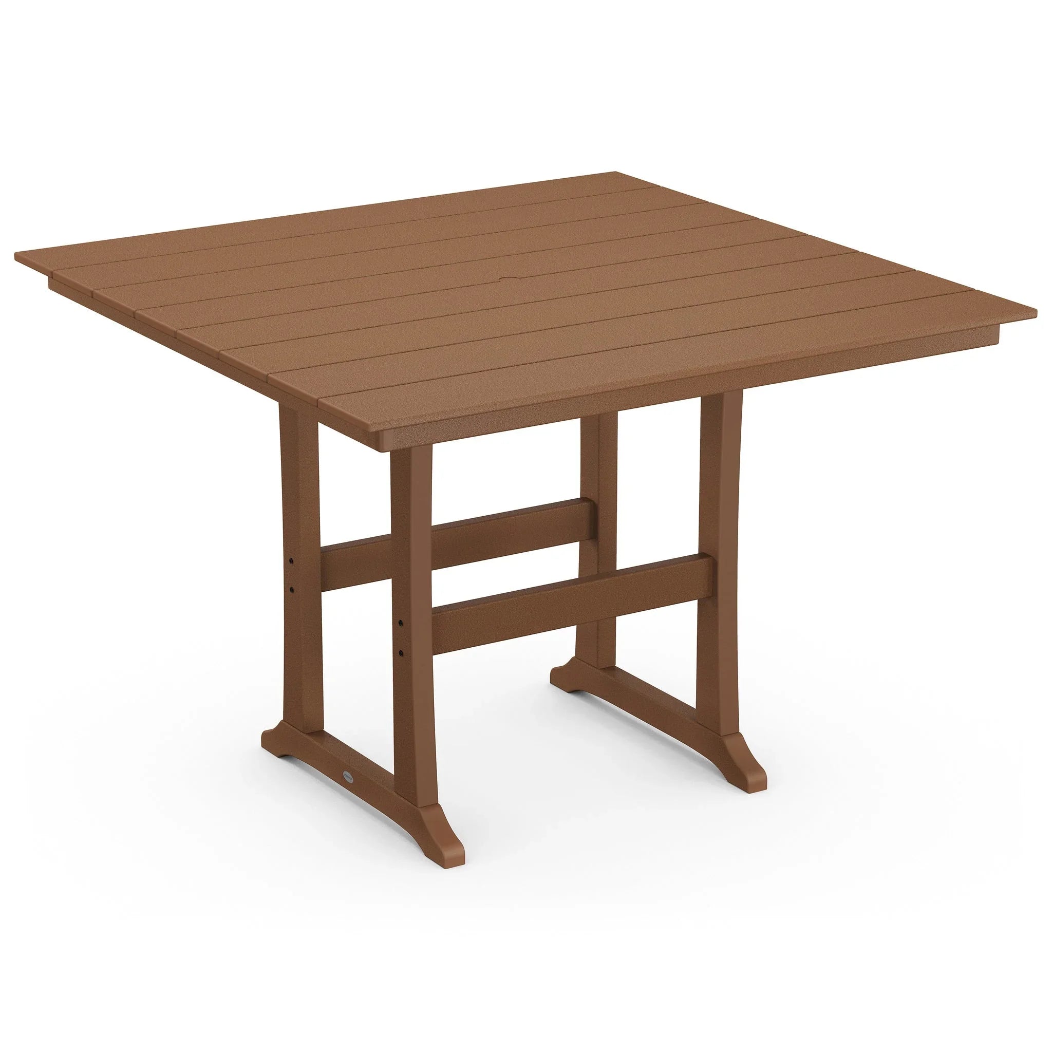 POLYWOOD Farmhouse Trestle 59" Square Bar Table 5