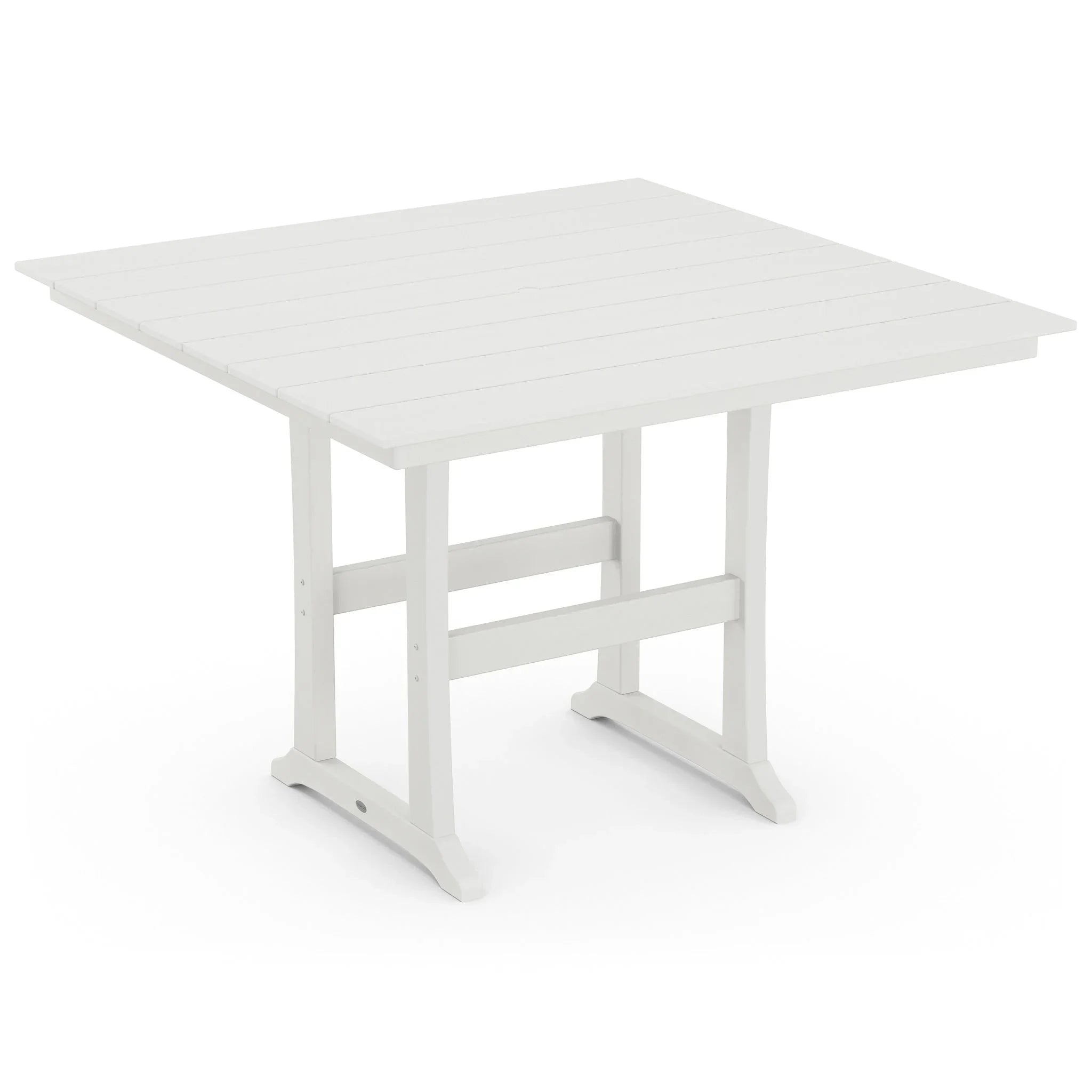 POLYWOOD Farmhouse Trestle 59" Square Bar Table 10