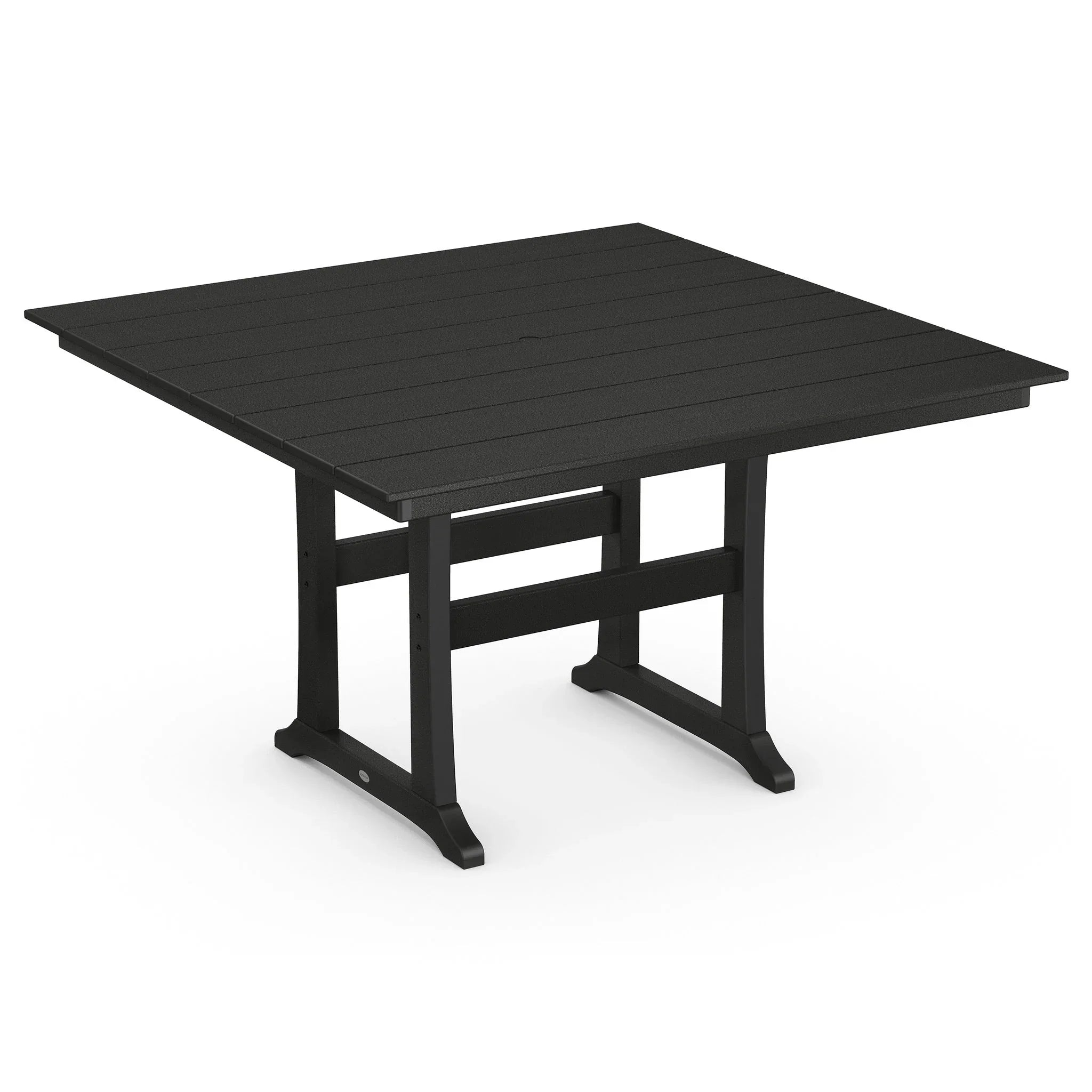 POLYWOOD Farmhouse Trestle 59" Square Counter Table 1