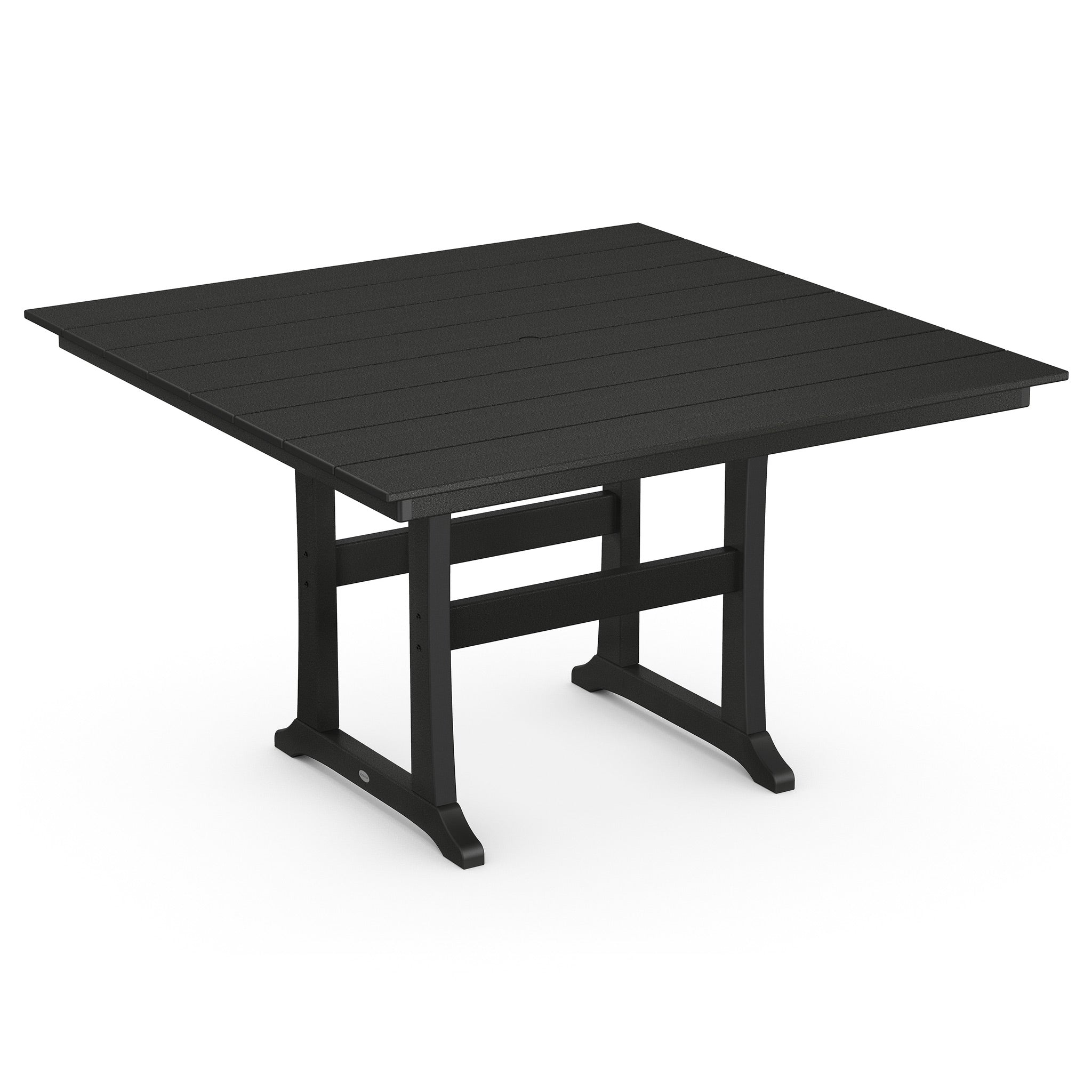 POLYWOOD Farmhouse Trestle 59" Square Counter Table 1