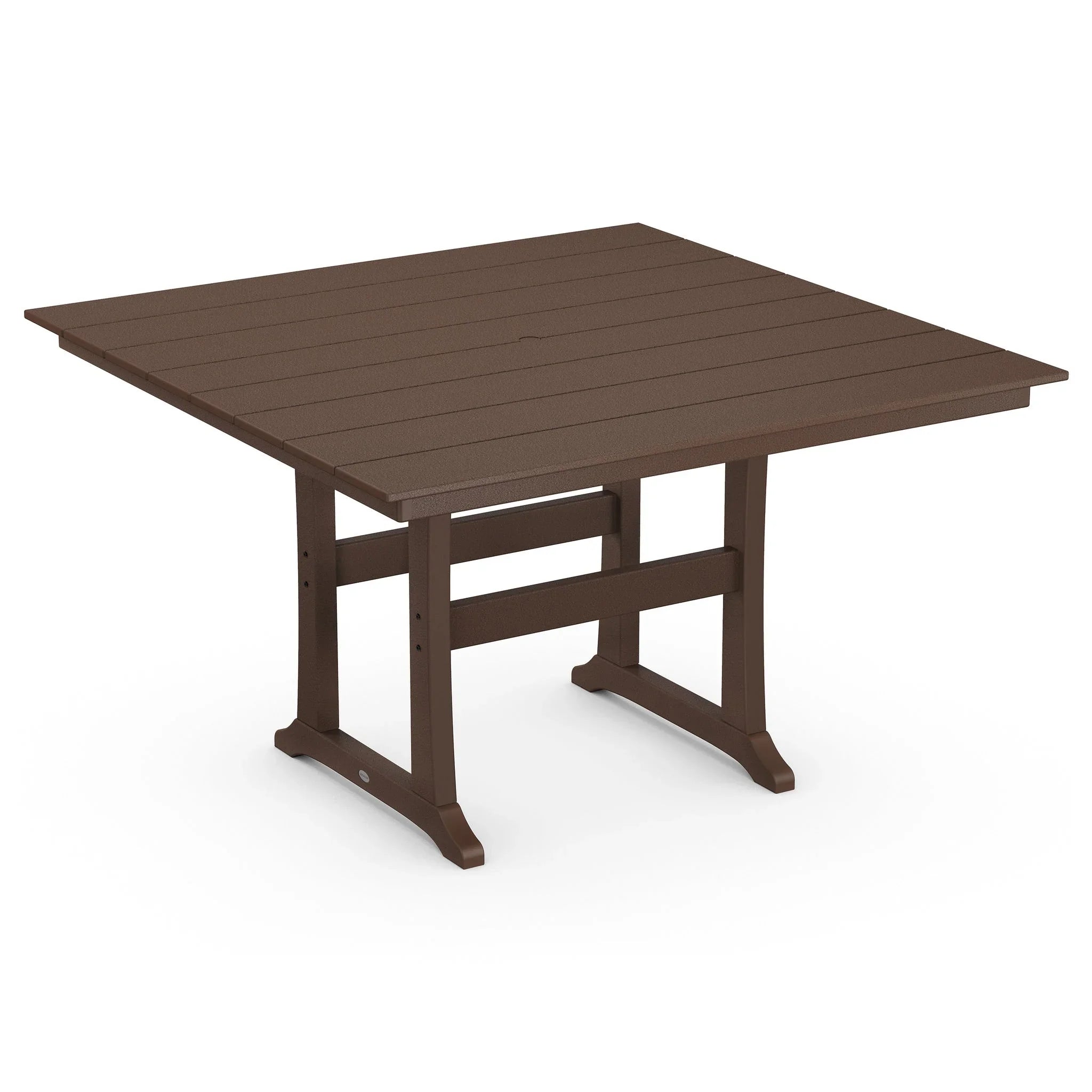 POLYWOOD Farmhouse Trestle 59" Square Counter Table 4