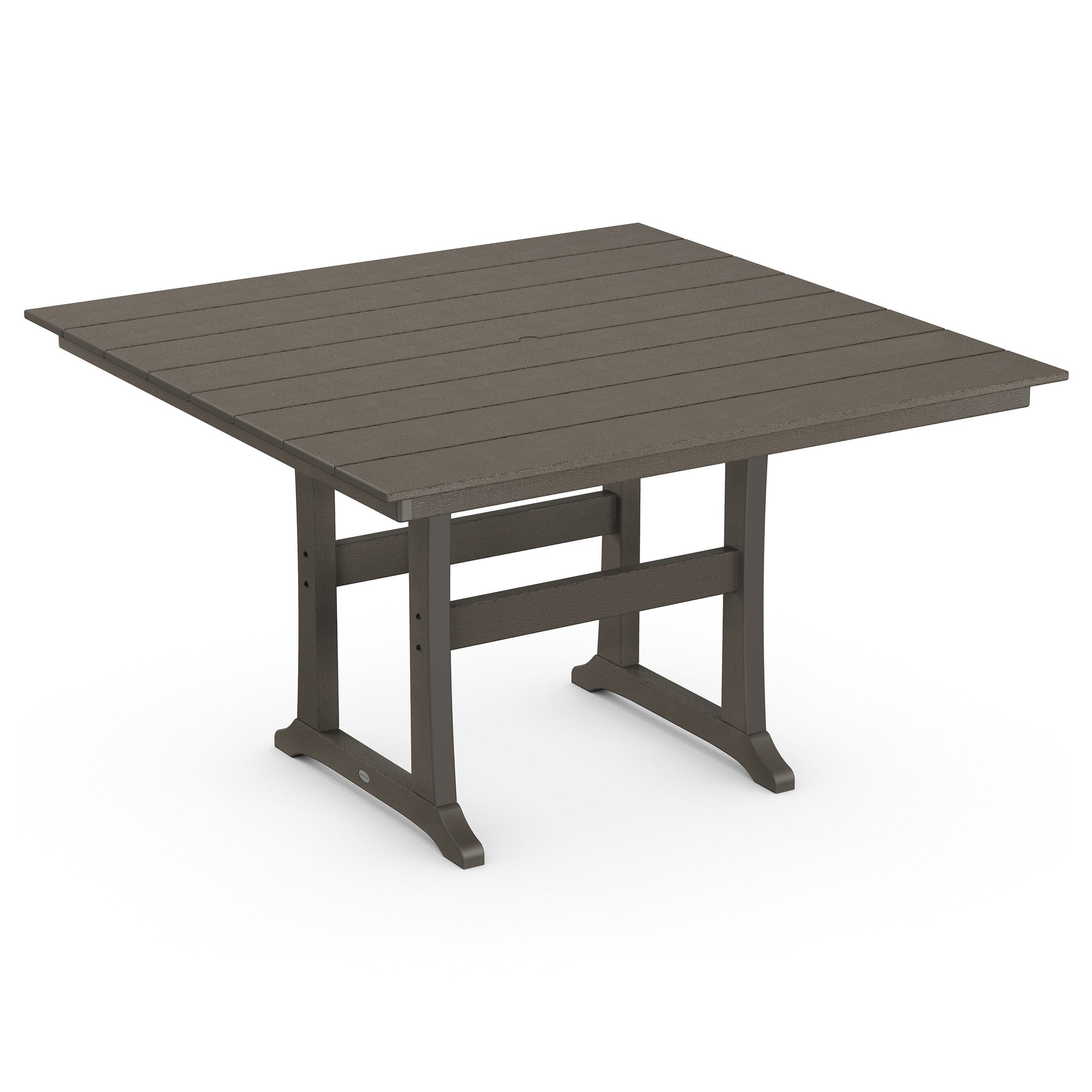 POLYWOOD Farmhouse Trestle 59" Square Counter Table 8