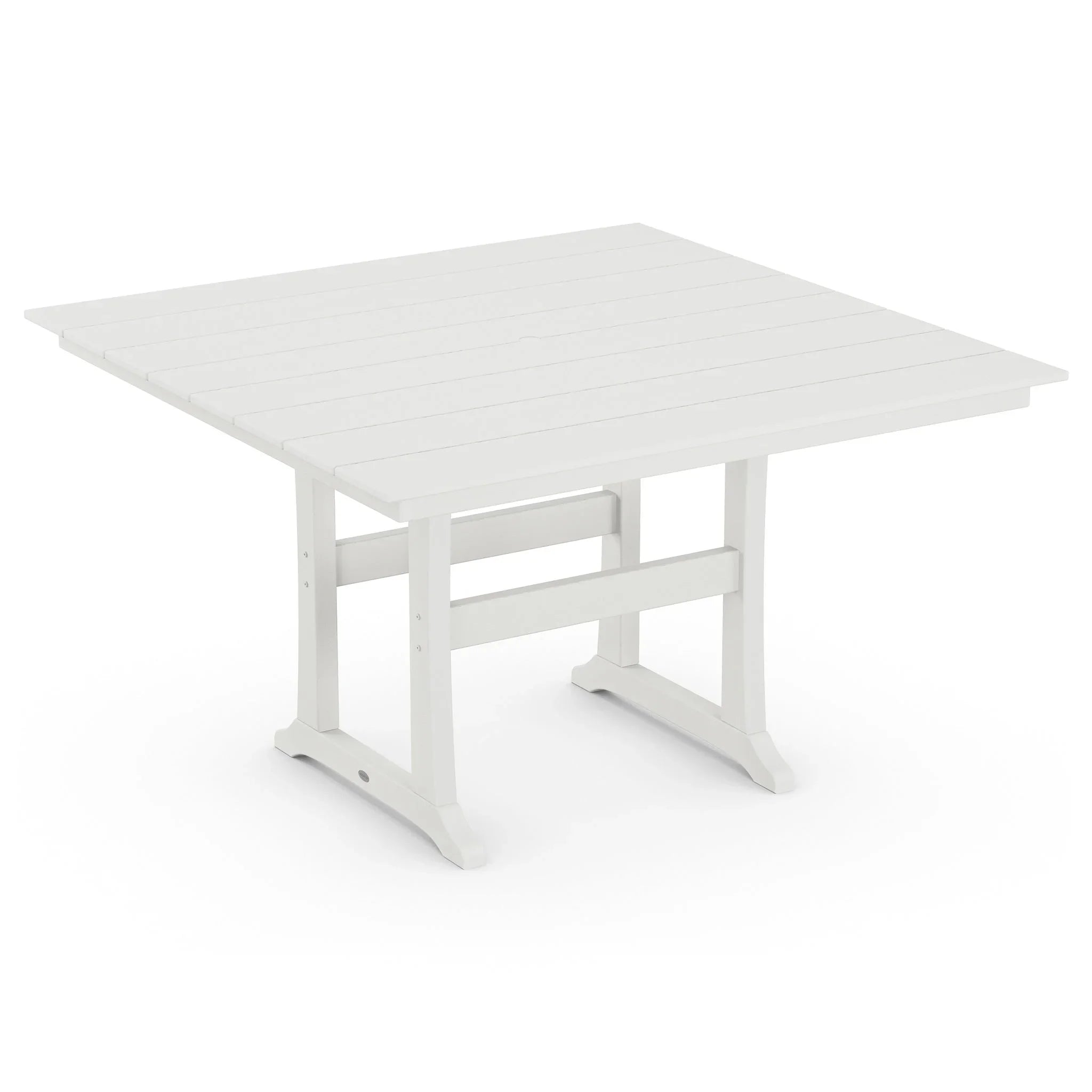 POLYWOOD Farmhouse Trestle 59" Square Counter Table 10