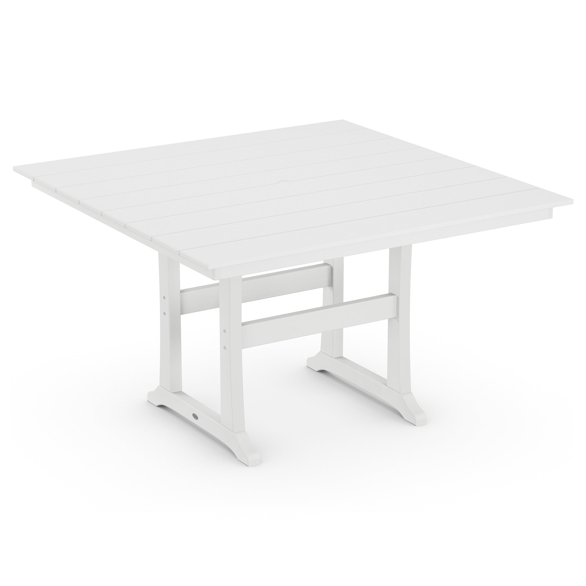 POLYWOOD Farmhouse Trestle 59" Square Counter Table 6