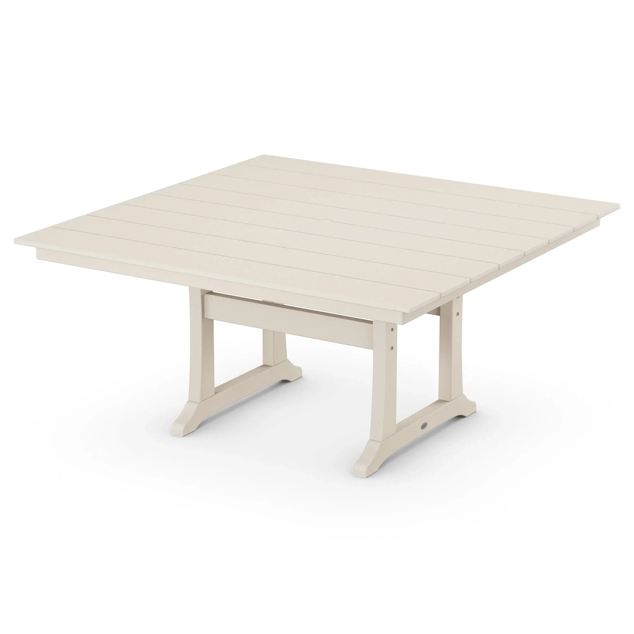 POLYWOOD Farmhouse Trestle 59" Square Dining Table 7