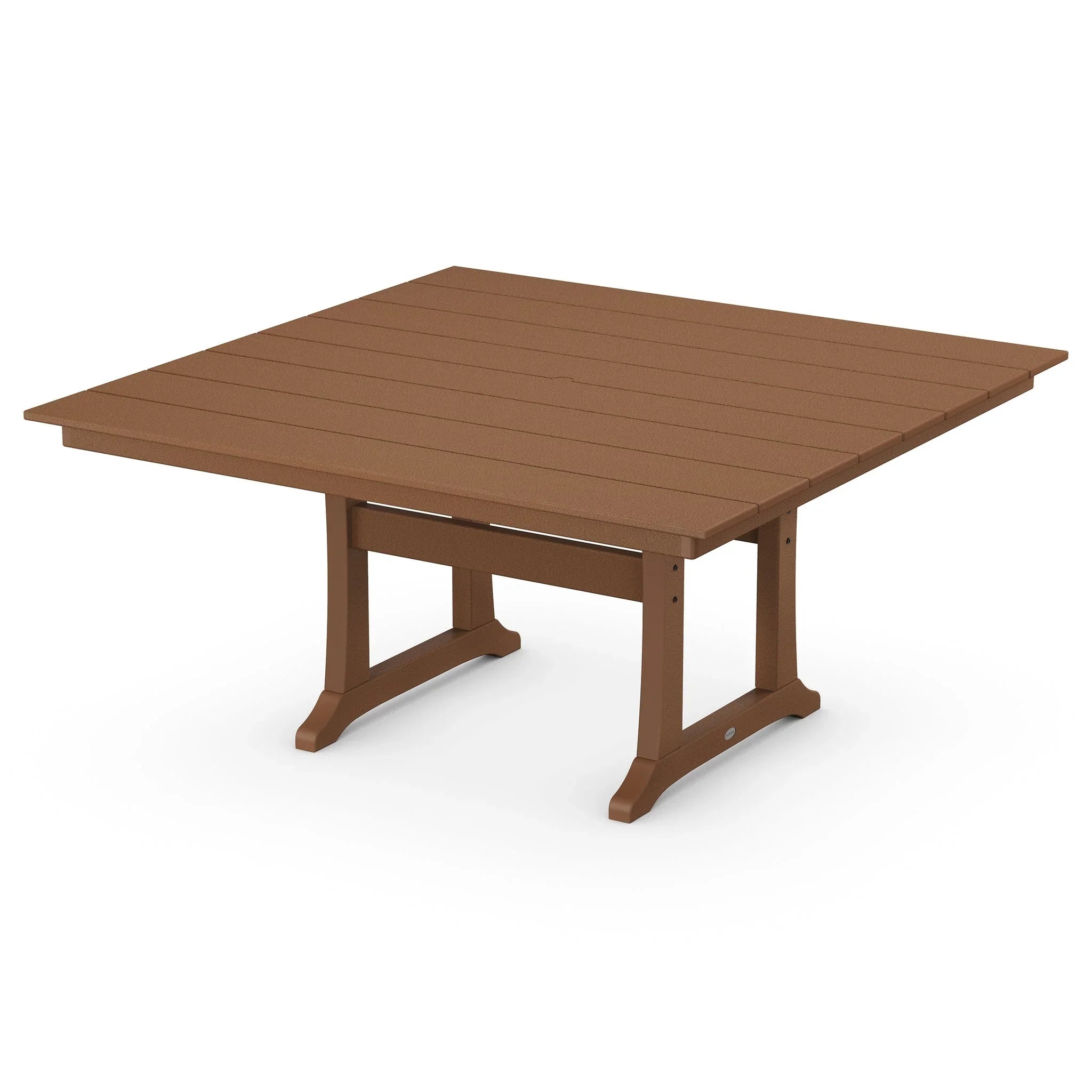 POLYWOOD Farmhouse Trestle 59" Square Dining Table 5