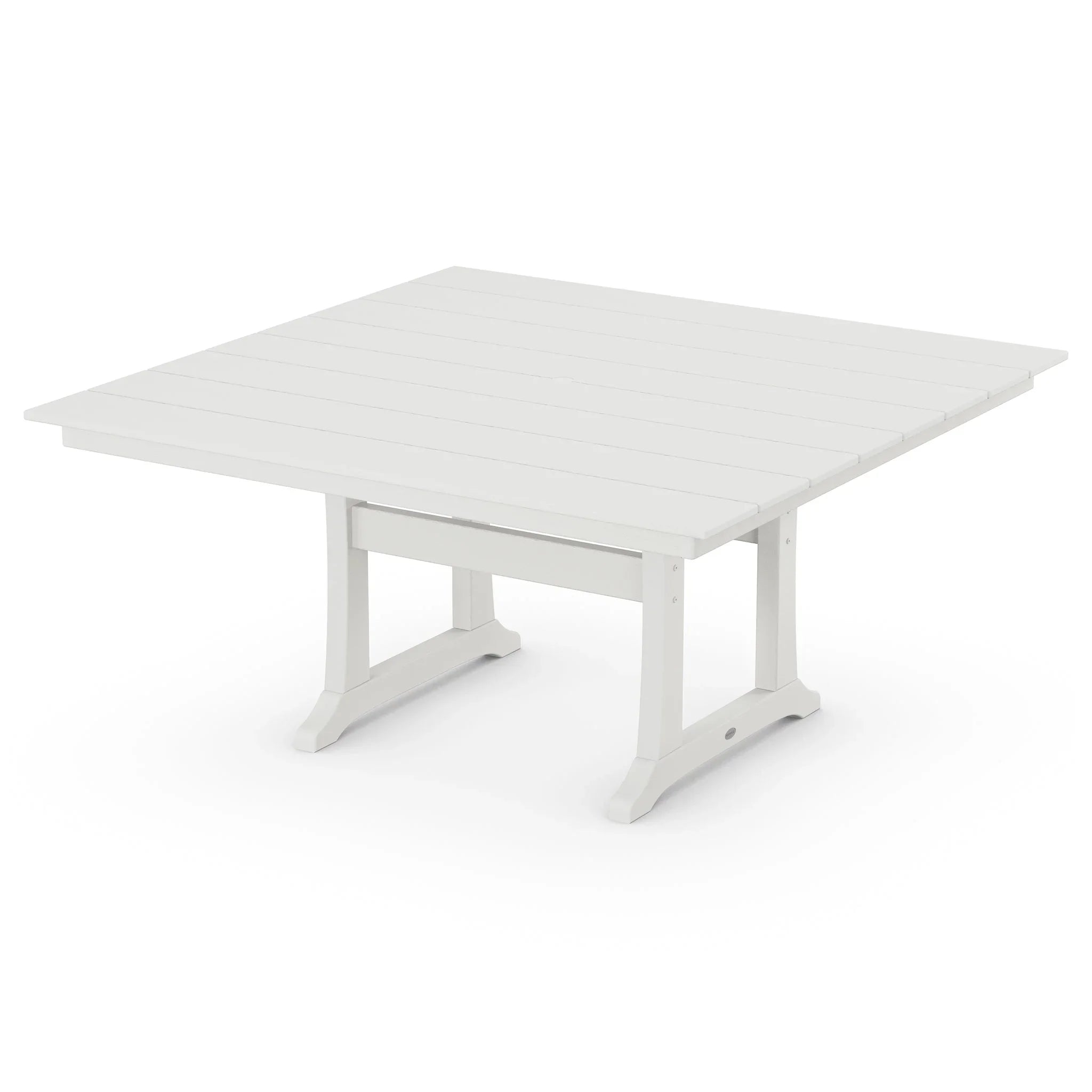 POLYWOOD Farmhouse Trestle 59" Square Dining Table 10