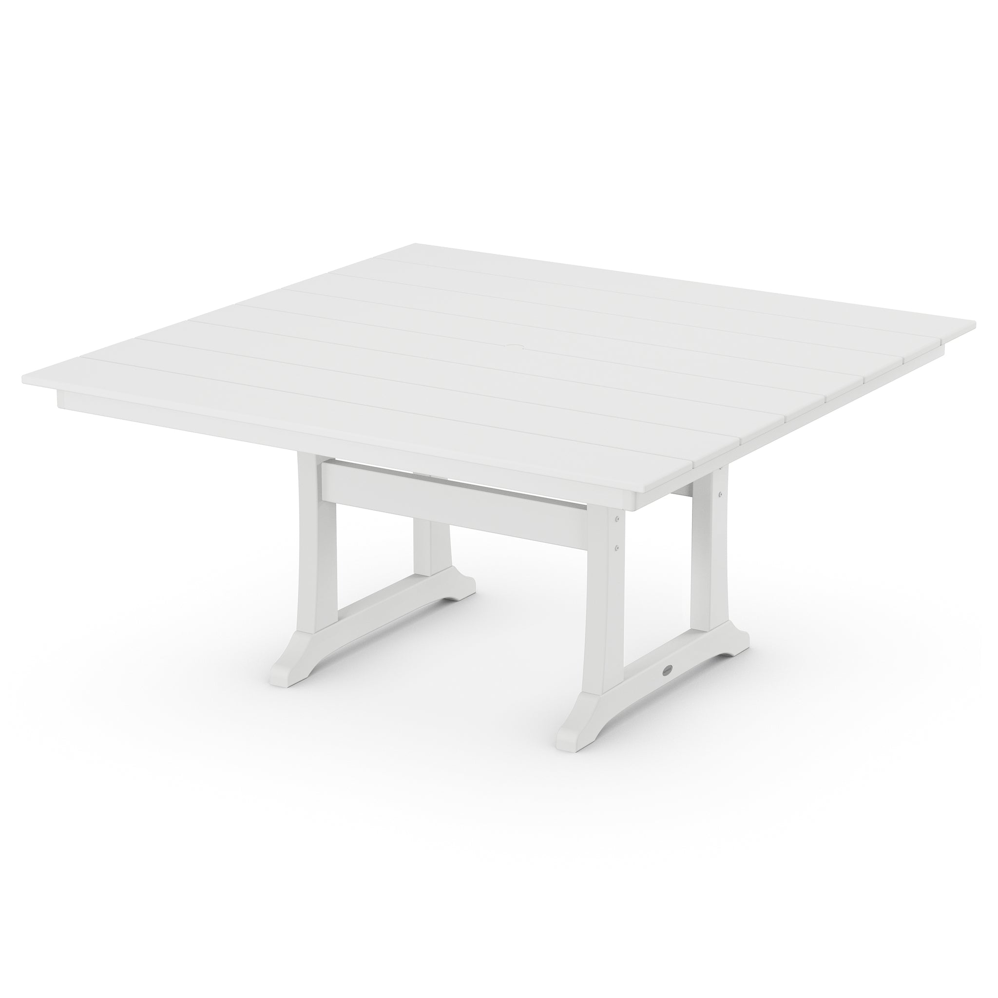 POLYWOOD Farmhouse Trestle 59" Square Dining Table 6
